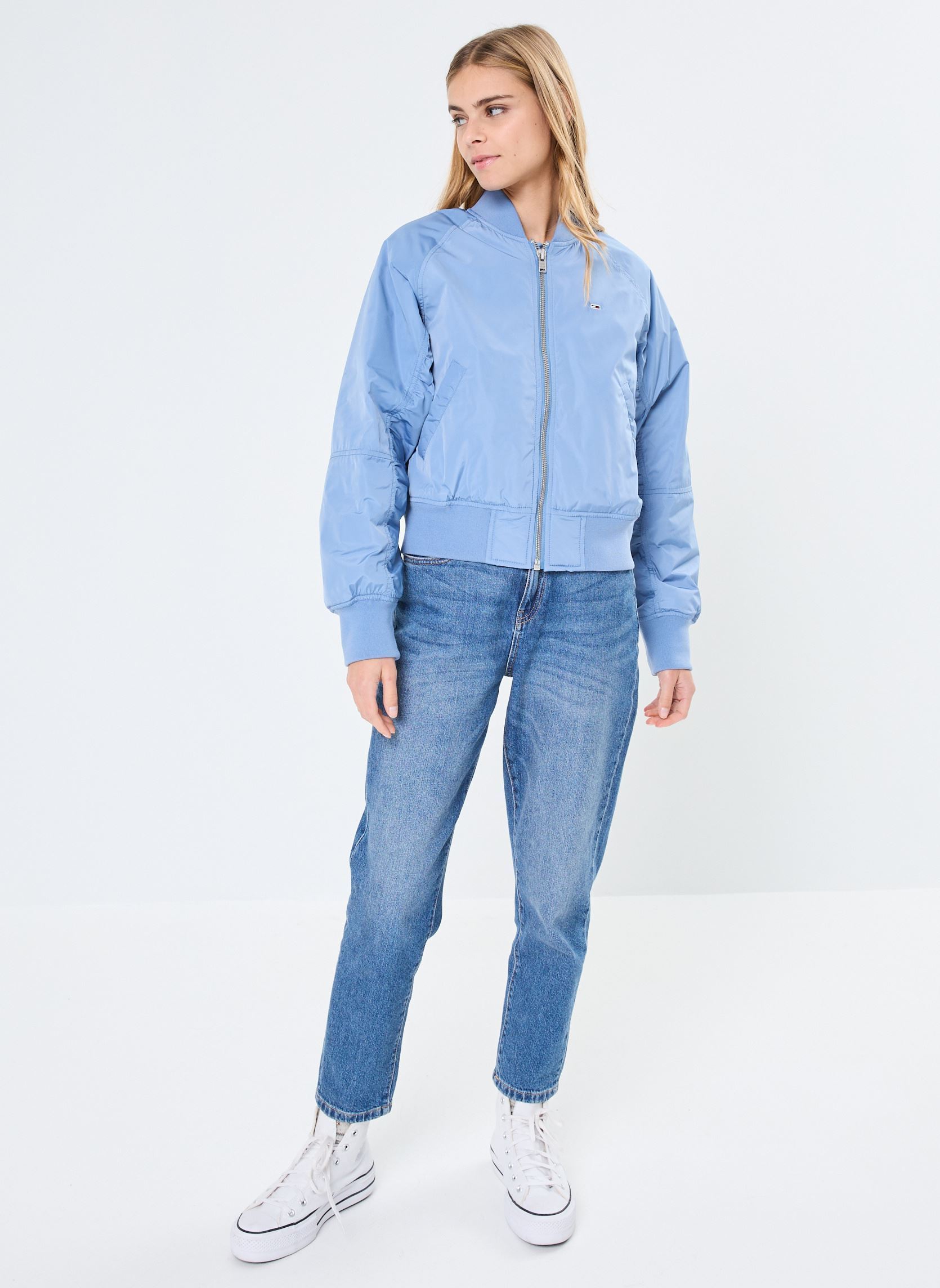 Giubbotti Tjw Essential Bomber DW0DW19316 donna blu Tommy Jeans Giubbotti Tjw Essential Bomber DW0DW19316 donna blu COLORADO BLUE