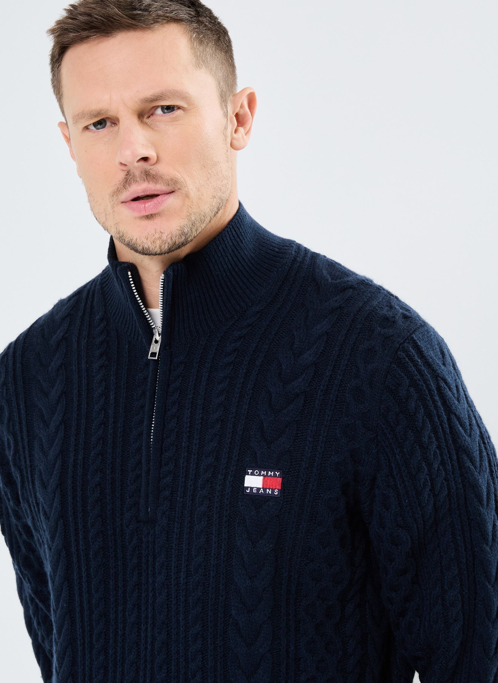Pulls Tjm Reg Cable S Flag DM0DM20301 homme bleu Tommy Jeans Pulls Tjm Reg Cable S Flag DM0DM20301 homme bleu DARK NIGHT NAVY