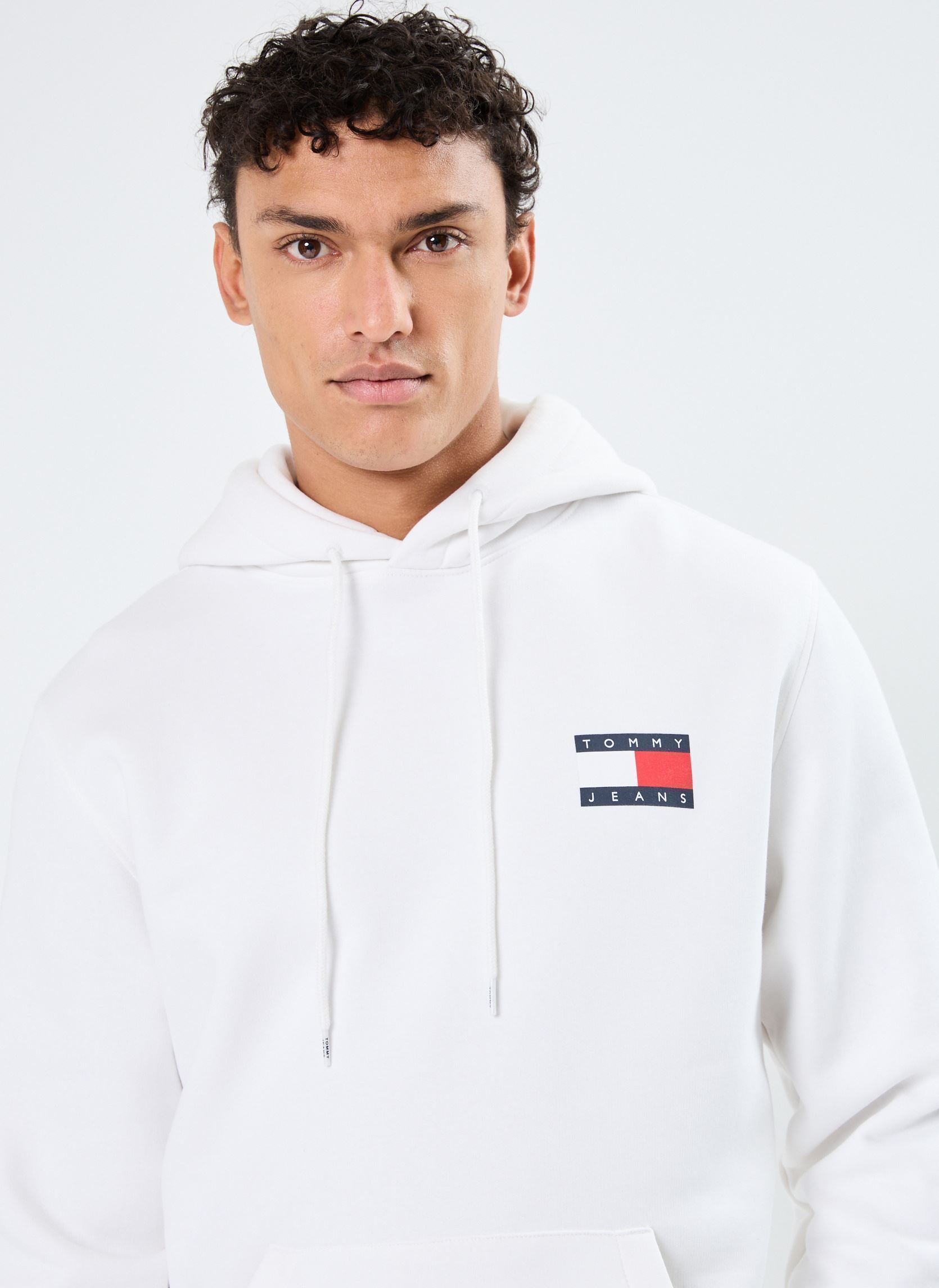 Sweats à capuche Tjm Reg Essential Fl DM0DM20738 homme blanc Tommy Jeans Sweats à capuche Tjm Reg Essential Fl DM0DM20738 homme blanc WHITE
