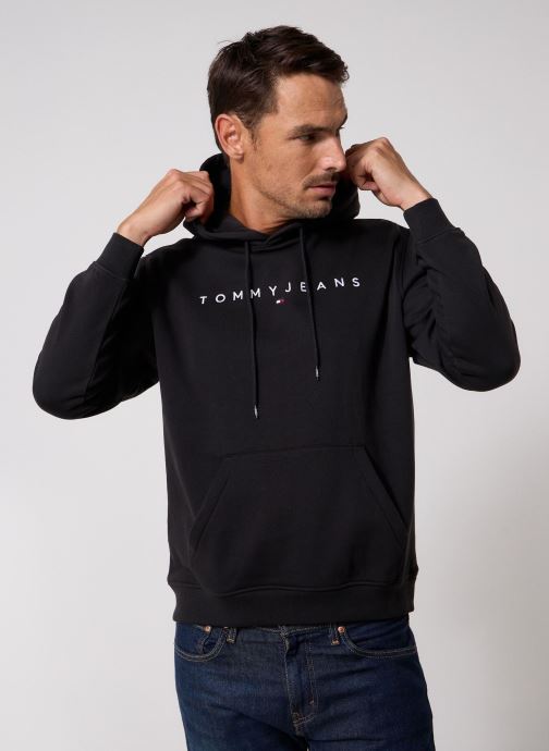Tommy Jeans Sweats à capuche Tjm Reg Linear Logo DM0DM20746 homme noir
