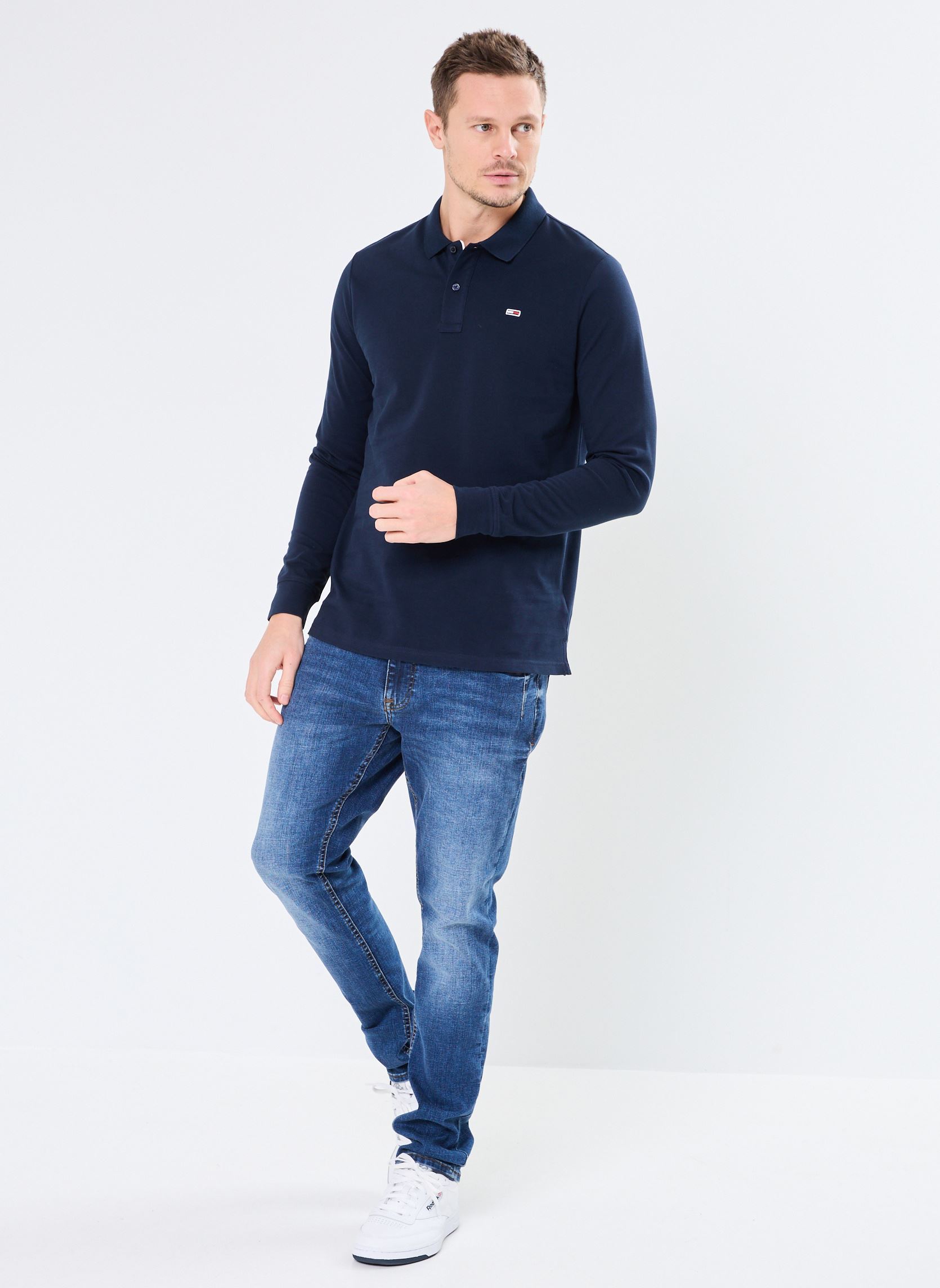Kurzarm-Poloshirts Tjm Slim Placket Pol DM0DM20232 herren blau Tommy Jeans Kurzarm-Poloshirts Tjm Slim Placket Pol DM0DM20232 herren blau DARK NIGHT NAVY