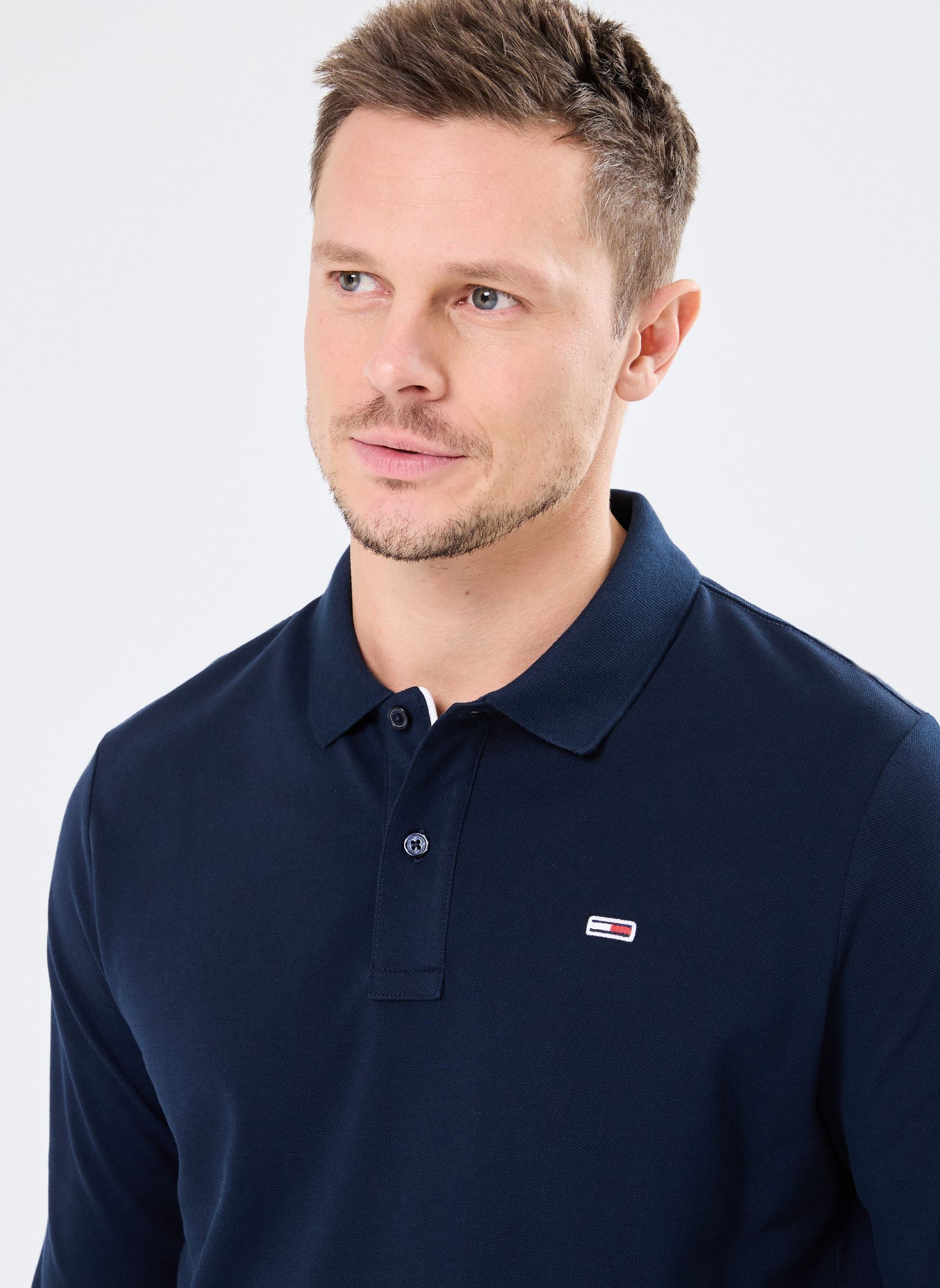Kurzarm-Poloshirts Tjm Slim Placket Pol DM0DM20232 herren blau Tommy Jeans Kurzarm-Poloshirts Tjm Slim Placket Pol DM0DM20232 herren blau DARK NIGHT NAVY