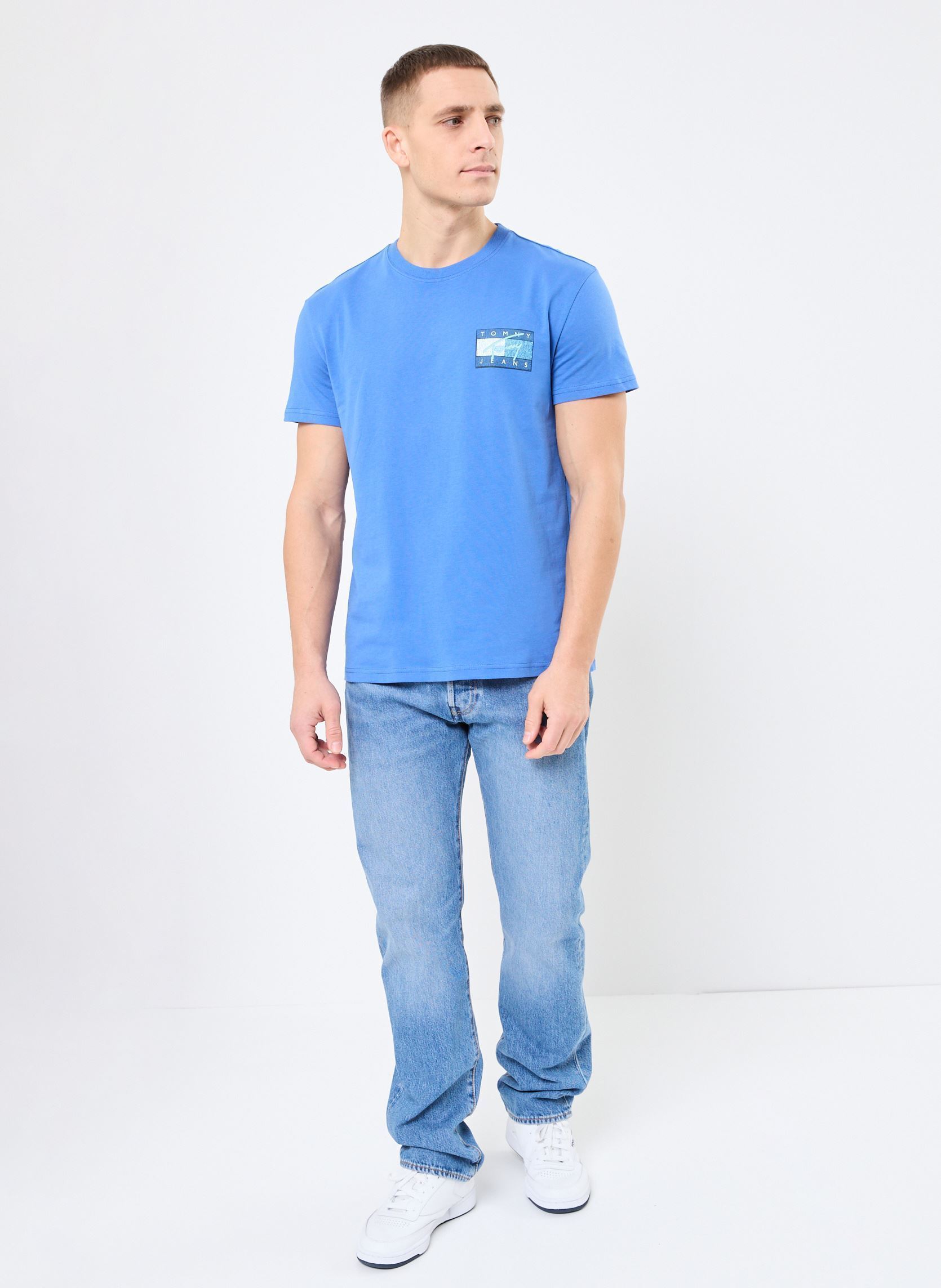 Tee-shirts manches courtes Tjm Reg Rwb Flag Tee DM0DM21108 homme bleu Tommy Jeans Tee-shirts manches courtes Tjm Reg Rwb Flag Tee DM0DM21108 homme bleu TEMPO BLUE