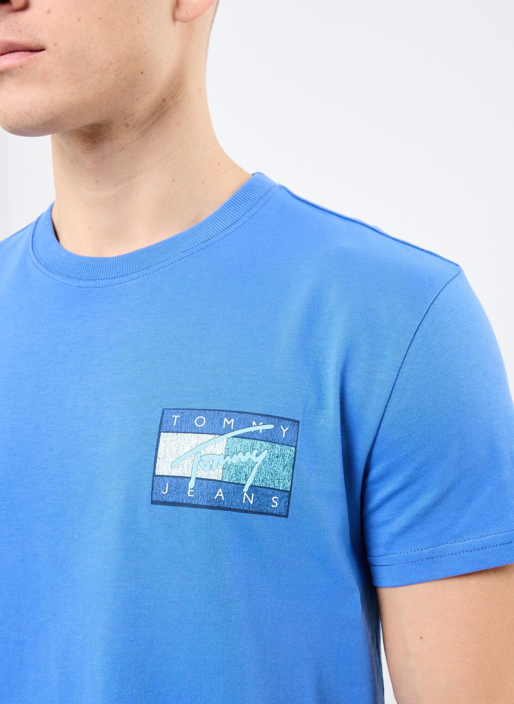 Tee-shirts manches courtes Tjm Reg Rwb Flag Tee DM0DM21108 homme bleu Tommy Jeans Tee-shirts manches courtes Tjm Reg Rwb Flag Tee DM0DM21108 homme bleu TEMPO BLUE