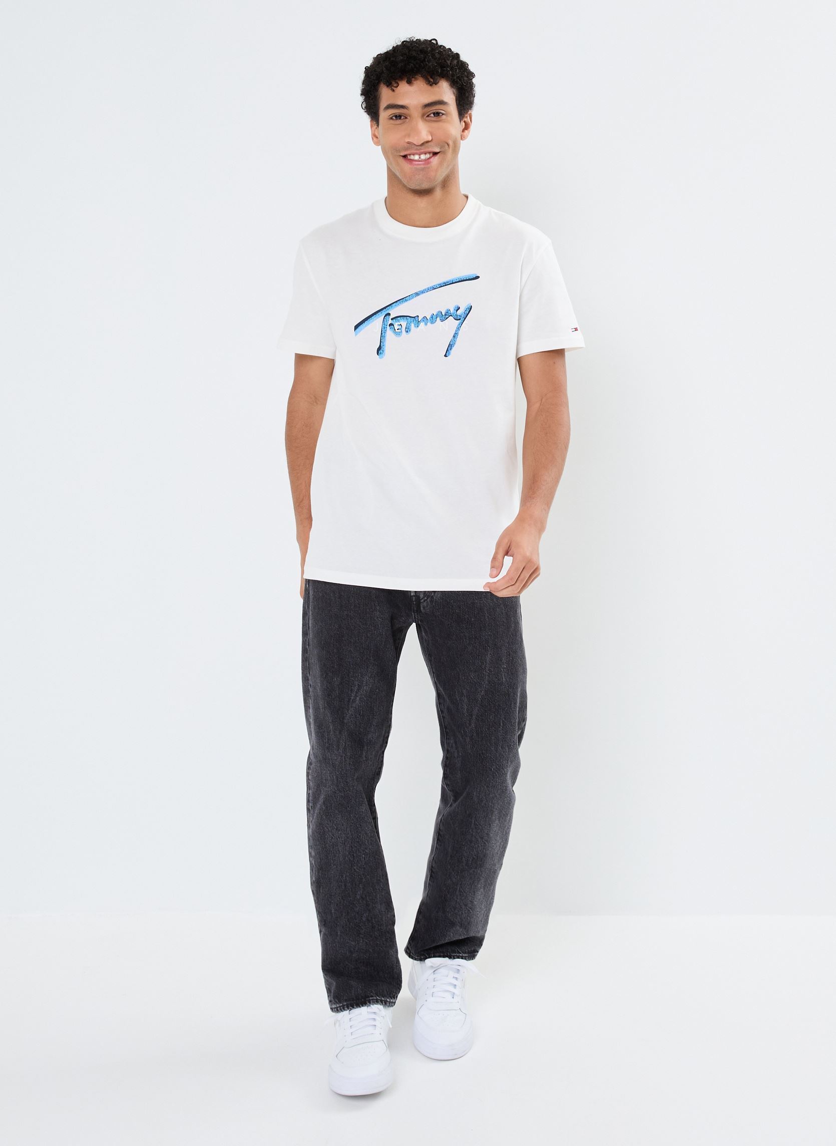 Tee-shirts manches courtes Tjm Reg Rwb Signatur DM0DM21109 homme blanc Tommy Jeans Tee-shirts manches courtes Tjm Reg Rwb Signatur DM0DM21109 homme blanc ECRU