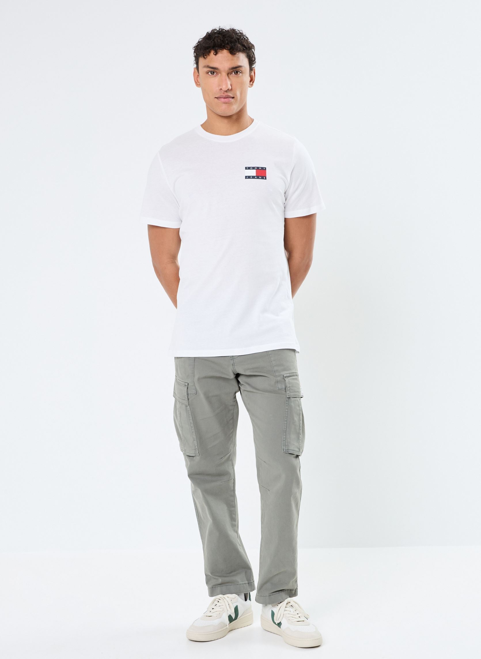 Tee-shirts manches courtes Tjm Slim Essential F DM0DM20740 homme blanc Tommy Jeans Tee-shirts manches courtes Tjm Slim Essential F DM0DM20740 homme blanc WHITE