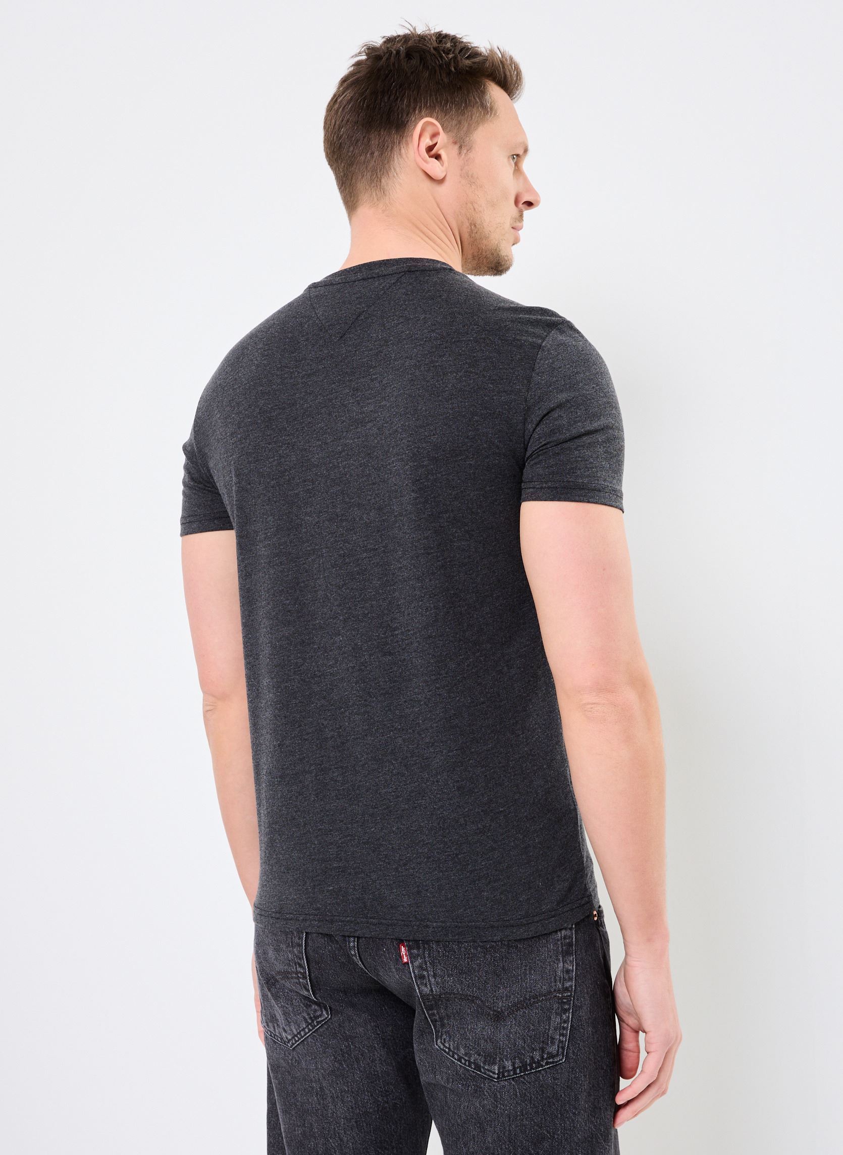 Tee-shirts manches courtes Tjm Xslim Jaspe Htr DM0DM20363 homme noir Tommy Jeans Tee-shirts manches courtes Tjm Xslim Jaspe Htr DM0DM20363 homme noir Black Htr