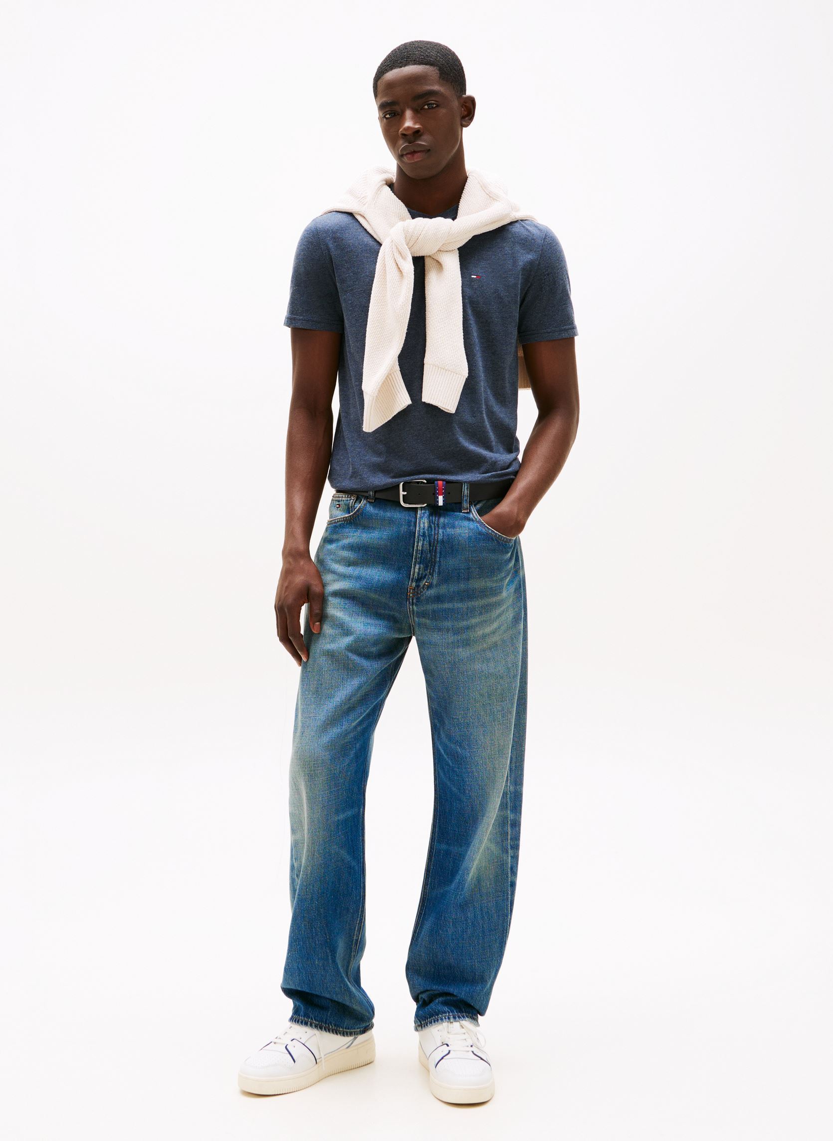 Tee-shirts manches courtes Tjm Xslim Jaspe Htr DM0DM20363 homme bleu Tommy Jeans Tee-shirts manches courtes Tjm Xslim Jaspe Htr DM0DM20363 homme bleu DARK NIGHT NAVY HTR