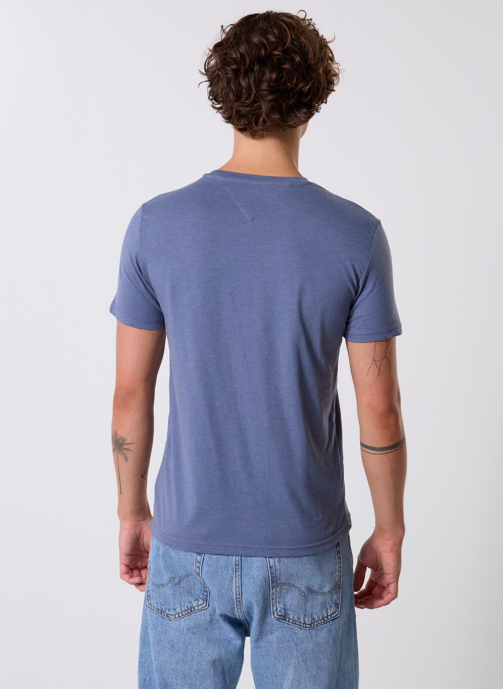 Kurzarm-T-Shirts Tjm Xslim Jaspe Htr DM0DM20363 herren blau Tommy Jeans Kurzarm-T-Shirts Tjm Xslim Jaspe Htr DM0DM20363 herren blau BLUE MOMENT HTR