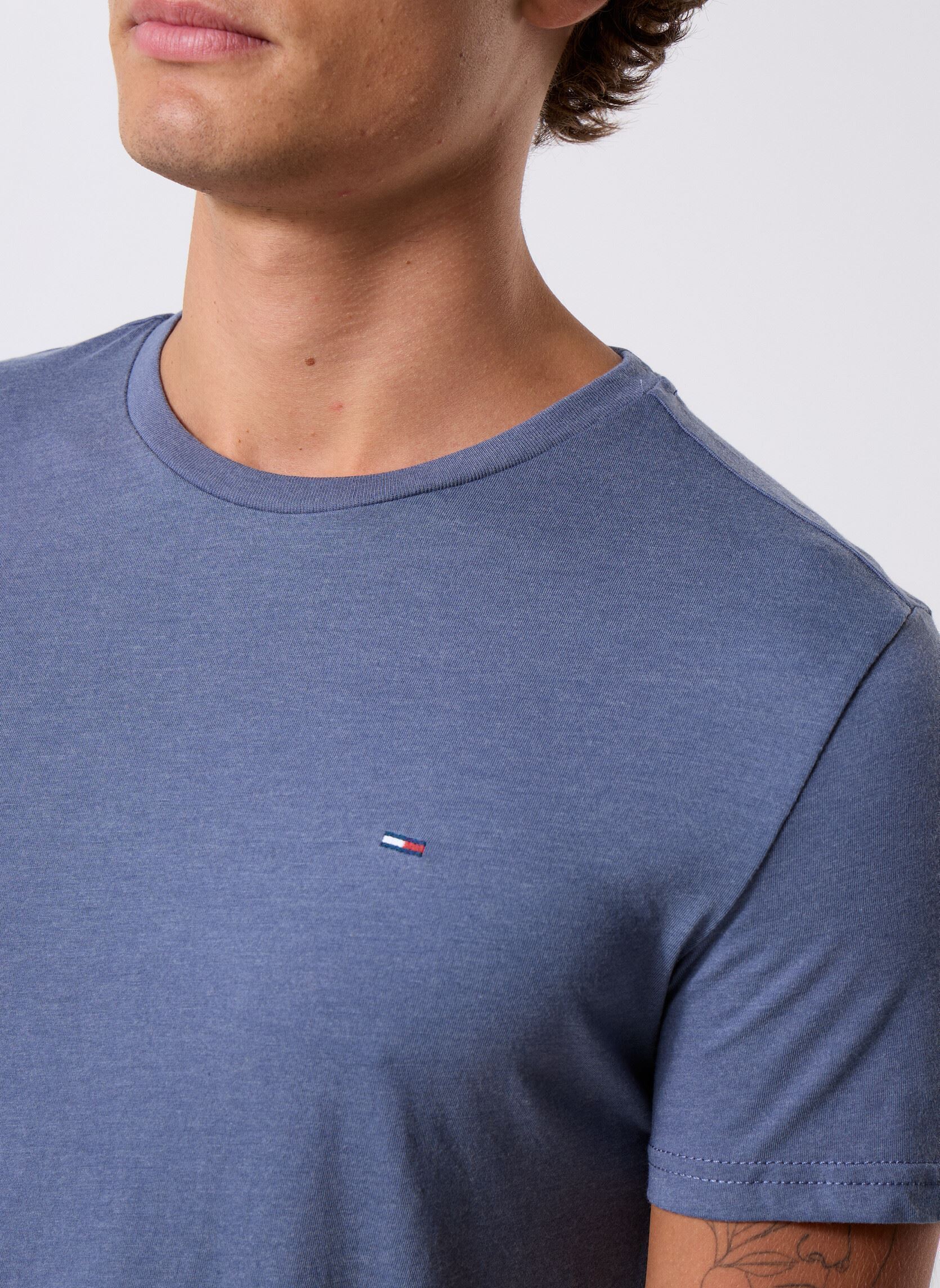 Kurzarm-T-Shirts Tjm Xslim Jaspe Htr DM0DM20363 herren blau Tommy Jeans Kurzarm-T-Shirts Tjm Xslim Jaspe Htr DM0DM20363 herren blau BLUE MOMENT HTR