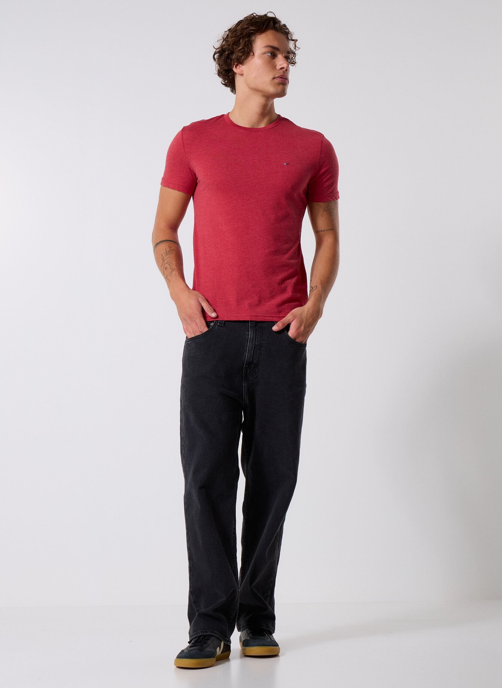 Tee-shirts manches courtes Tjm Xslim Jaspe Htr DM0DM20363 homme rouge Tommy Jeans Tee-shirts manches courtes Tjm Xslim Jaspe Htr DM0DM20363 homme rouge SAPPHIRE RED HTR