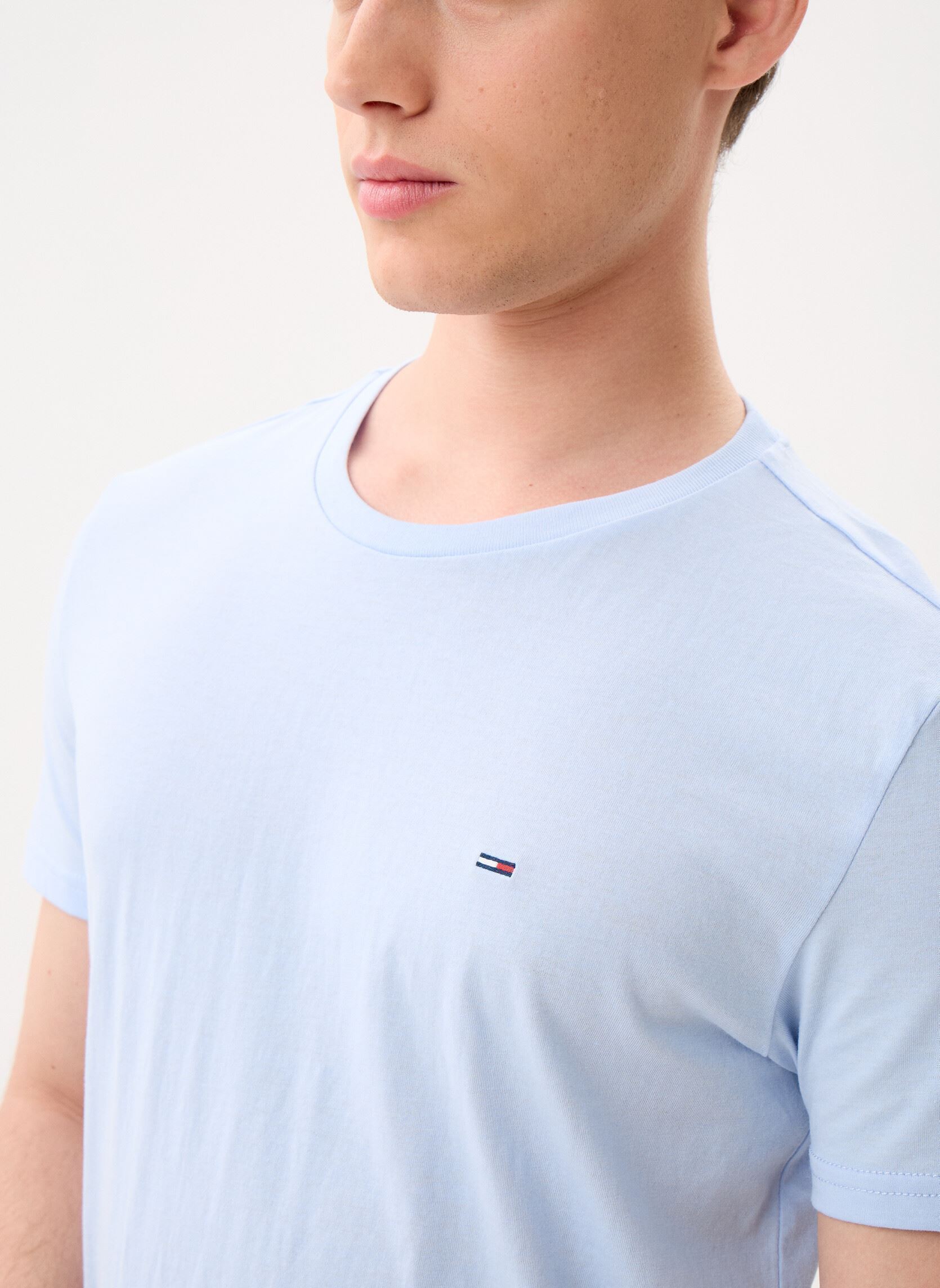 Kurzarm-T-Shirts Tjm Xslim Jaspe Htr DM0DM20363 herren blau Tommy Jeans Kurzarm-T-Shirts Tjm Xslim Jaspe Htr DM0DM20363 herren blau SWEET BLUE
