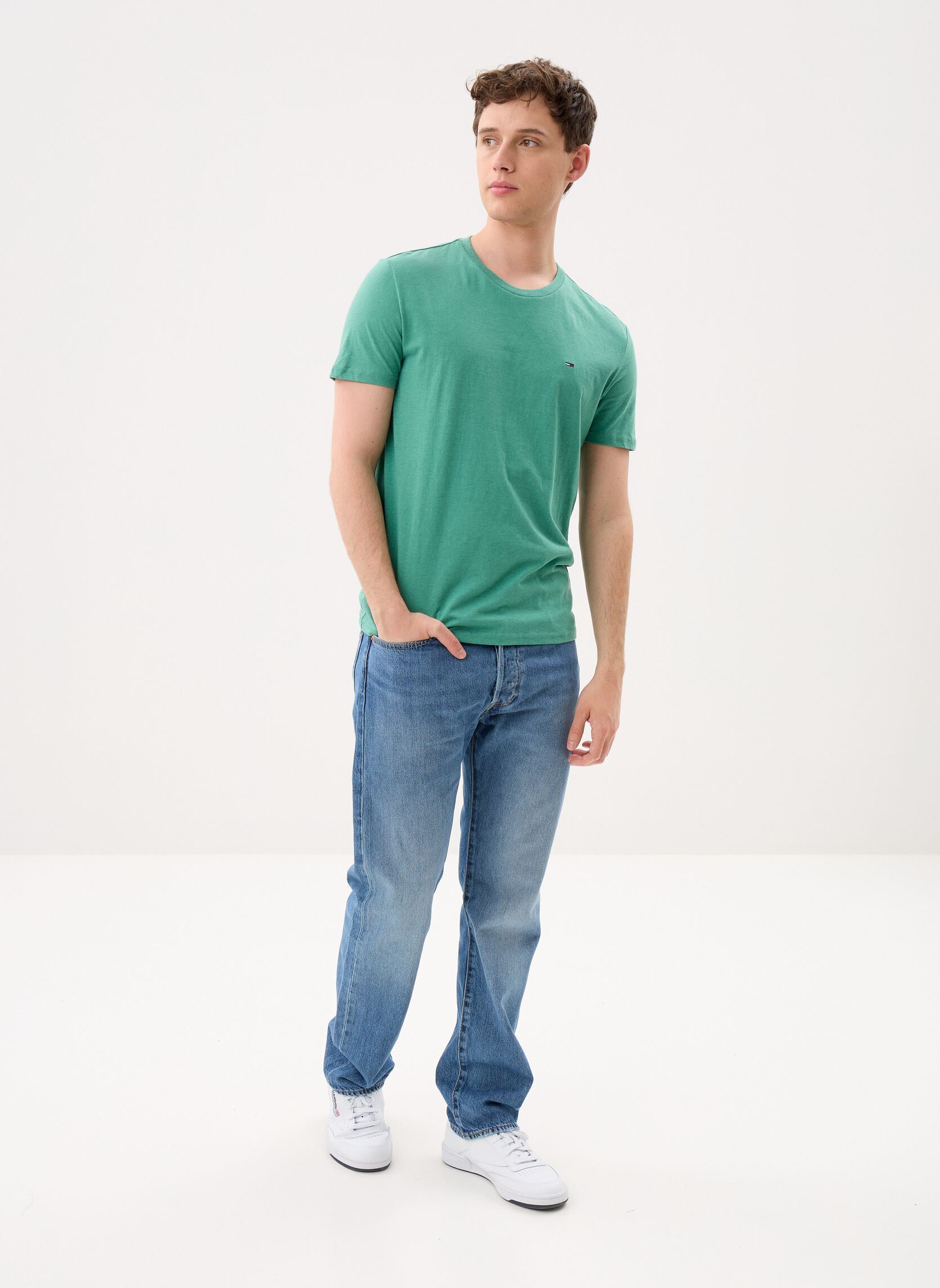 T-shirts met korte mouwen Tjm Xslim Jaspe Htr DM0DM20363 heren groen Tommy Jeans T-shirts met korte mouwen Tjm Xslim Jaspe Htr DM0DM20363 heren groen BAHAMA GREEN HTR