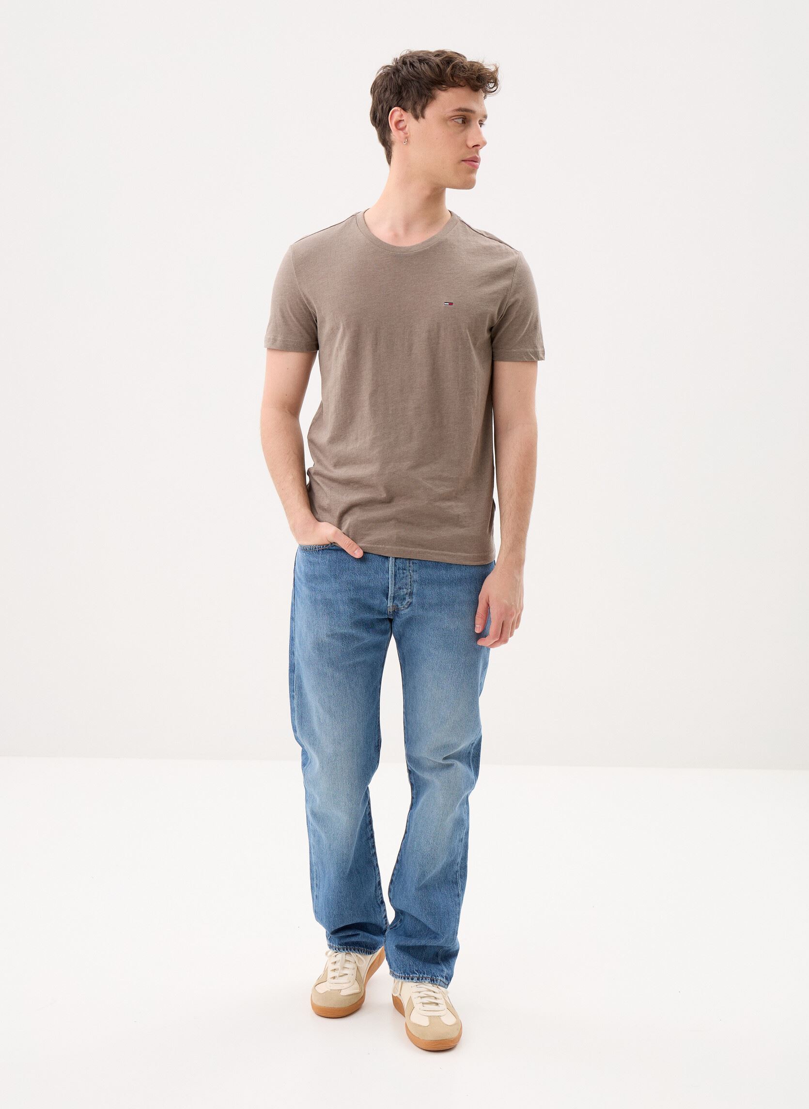 Tee-shirts manches courtes Tjm Xslim Jaspe Htr DM0DM20363 homme beige Tommy Jeans Tee-shirts manches courtes Tjm Xslim Jaspe Htr DM0DM20363 homme beige IVY MINK HTR