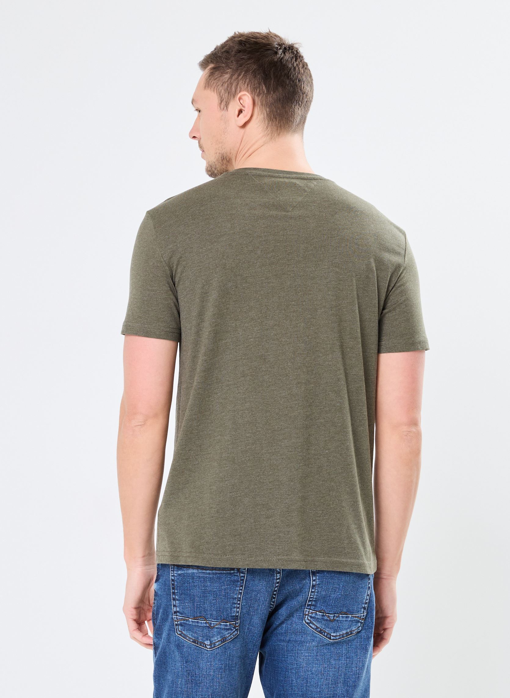 Tee-shirts manches courtes Tjm Xslim Jaspe Vnec DM0DM20364 homme vert Tommy Jeans Tee-shirts manches courtes Tjm Xslim Jaspe Vnec DM0DM20364 homme vert FATIGUE GREEN HEATHER