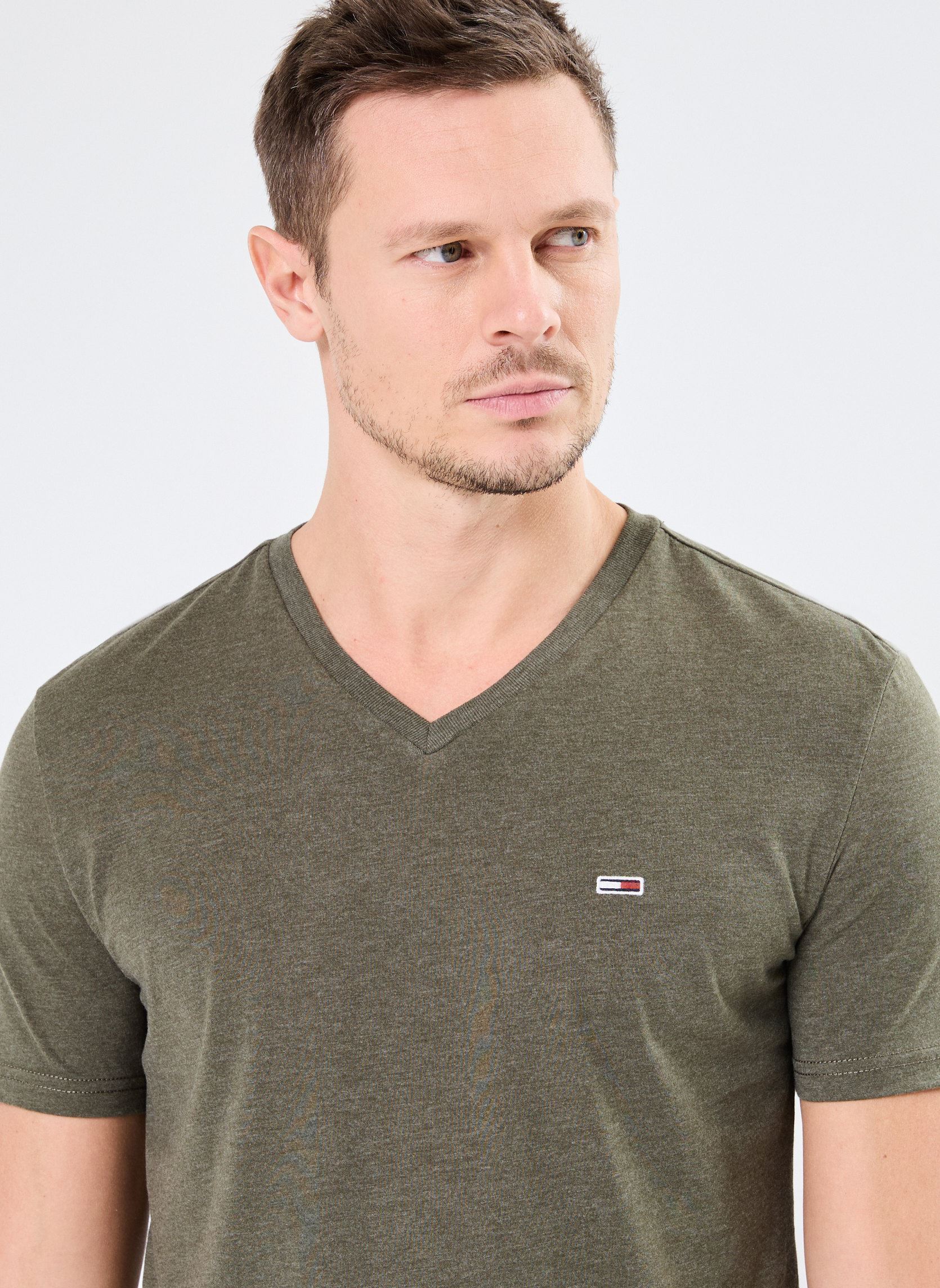 Tee-shirts manches courtes Tjm Xslim Jaspe Vnec DM0DM20364 homme vert Tommy Jeans Tee-shirts manches courtes Tjm Xslim Jaspe Vnec DM0DM20364 homme vert FATIGUE GREEN HEATHER