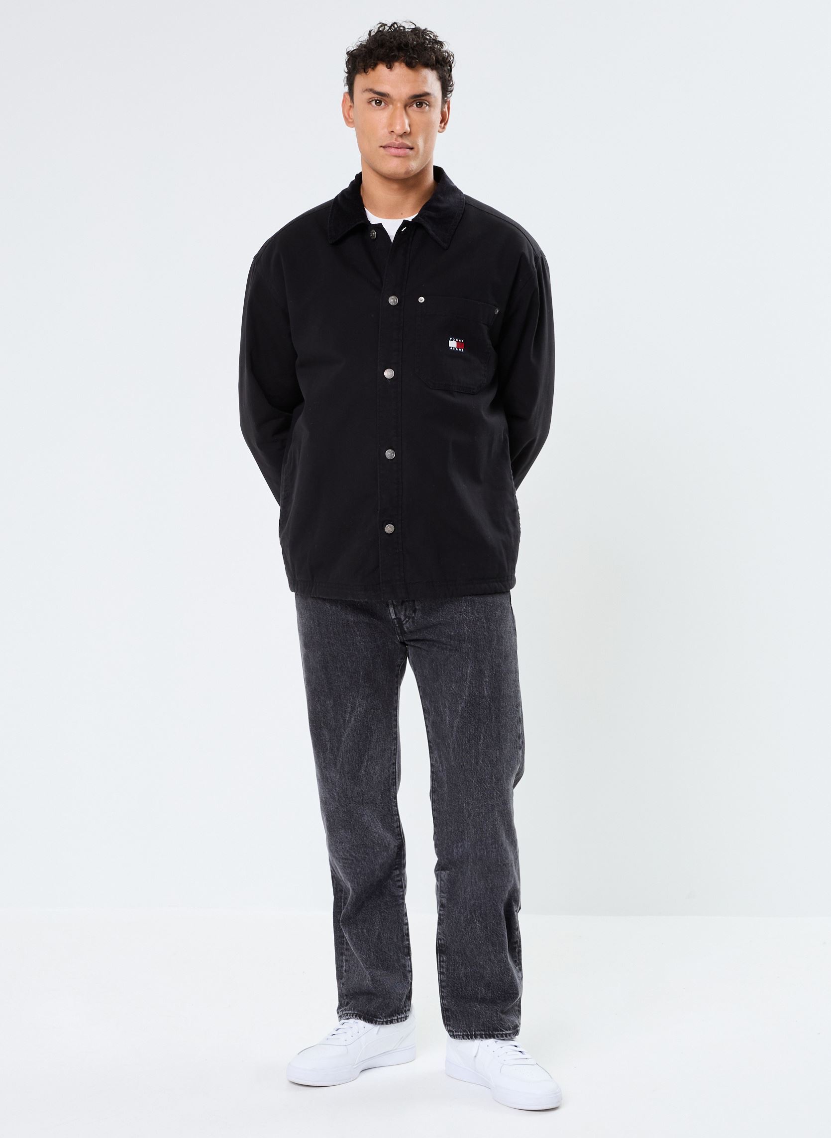 Jacken Tjm Canvas-Cord Over DM0DM20692 herren schwarz Tommy Jeans Jacken Tjm Canvas-Cord Over DM0DM20692 herren schwarz BLACK