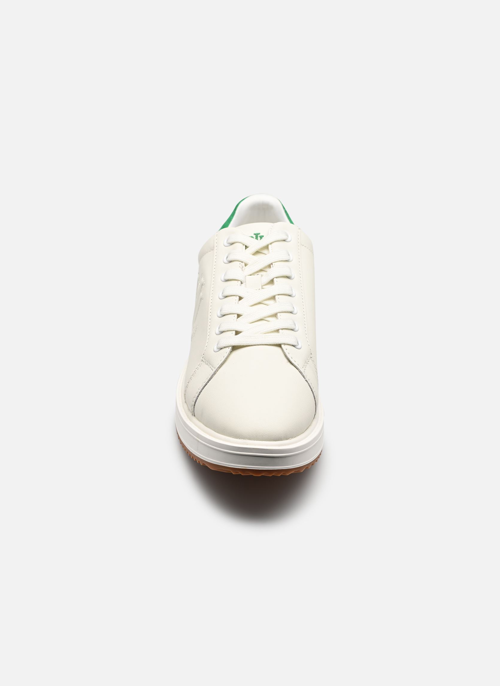 Baskets Ainsley-Sneakers-Low Top Lace femme blanc Lauren Ralph Lauren Baskets Ainsley-Sneakers-Low Top Lace femme blanc SNOW WHITE/GREEN TOPAZ