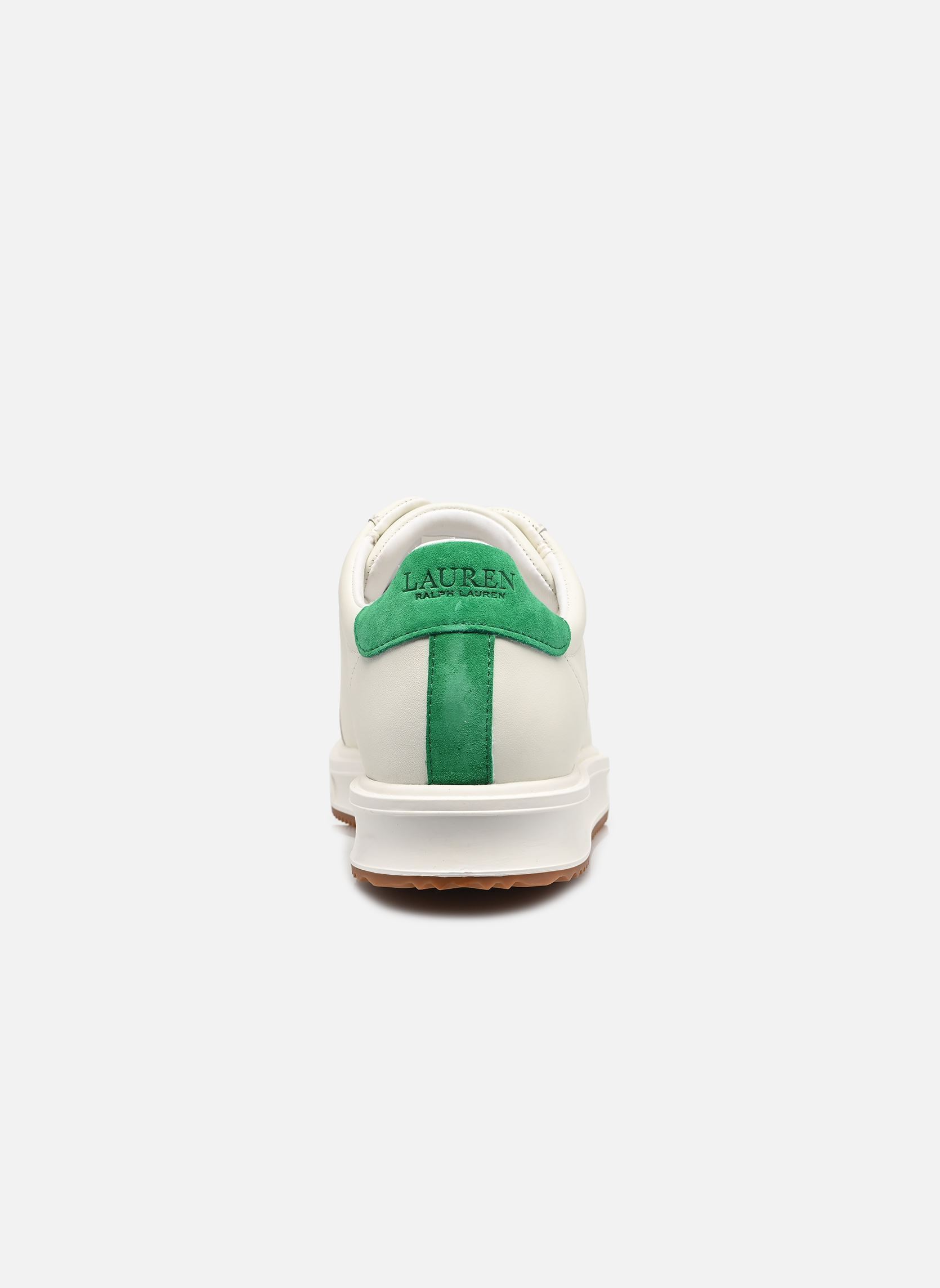 Baskets Ainsley-Sneakers-Low Top Lace femme blanc Lauren Ralph Lauren Baskets Ainsley-Sneakers-Low Top Lace femme blanc SNOW WHITE/GREEN TOPAZ