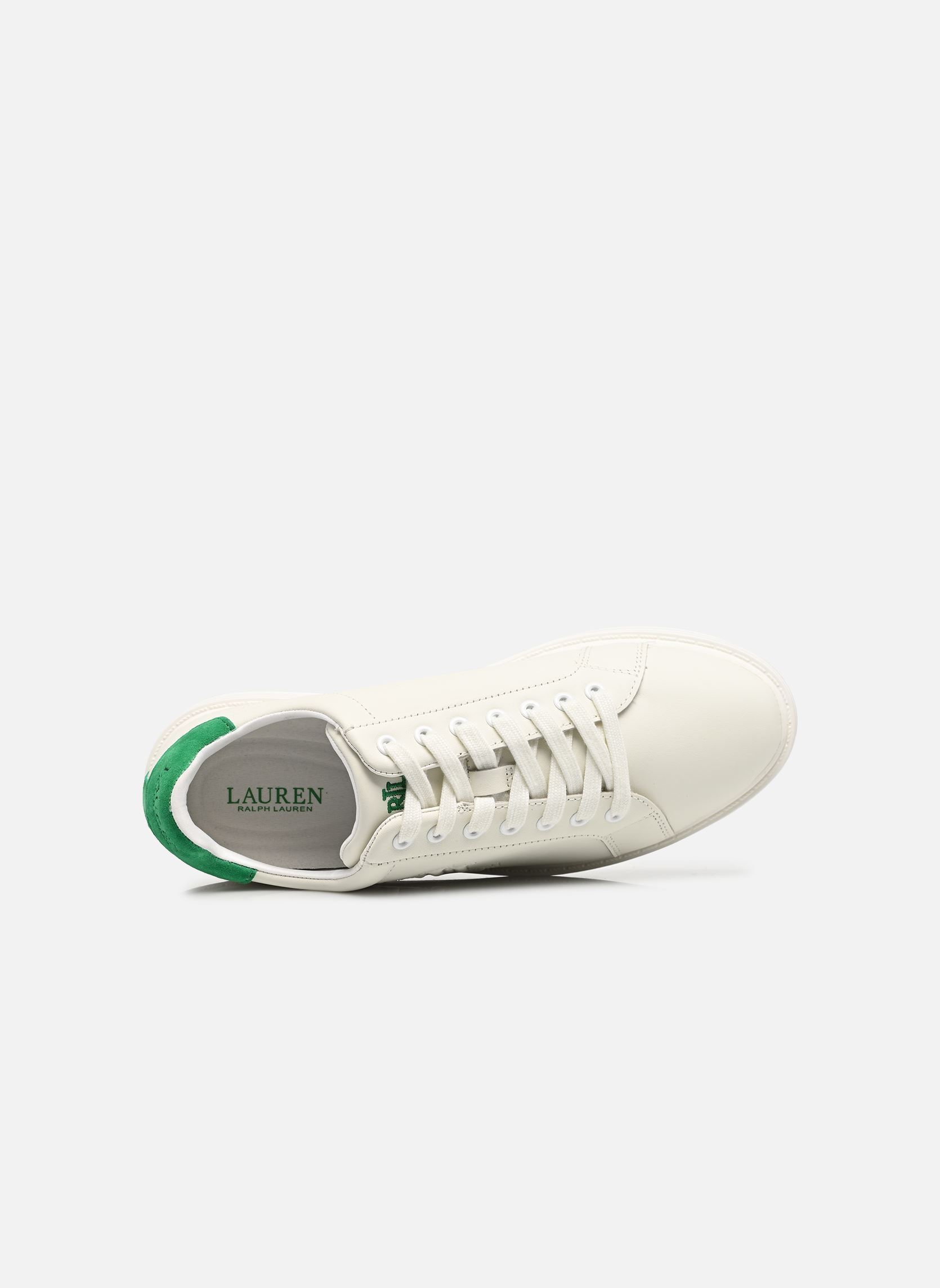 Baskets Ainsley-Sneakers-Low Top Lace femme blanc Lauren Ralph Lauren Baskets Ainsley-Sneakers-Low Top Lace femme blanc SNOW WHITE/GREEN TOPAZ