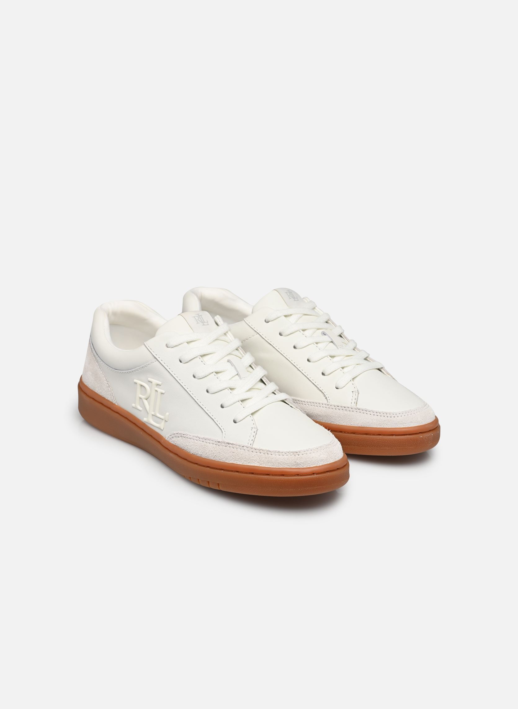 Baskets basses Hailey 6-Sneakers-Low Top Lace femme blanc Lauren Ralph Lauren Baskets basses Hailey 6-Sneakers-Low Top Lace femme blanc SNOW WHITE/PALE GREY