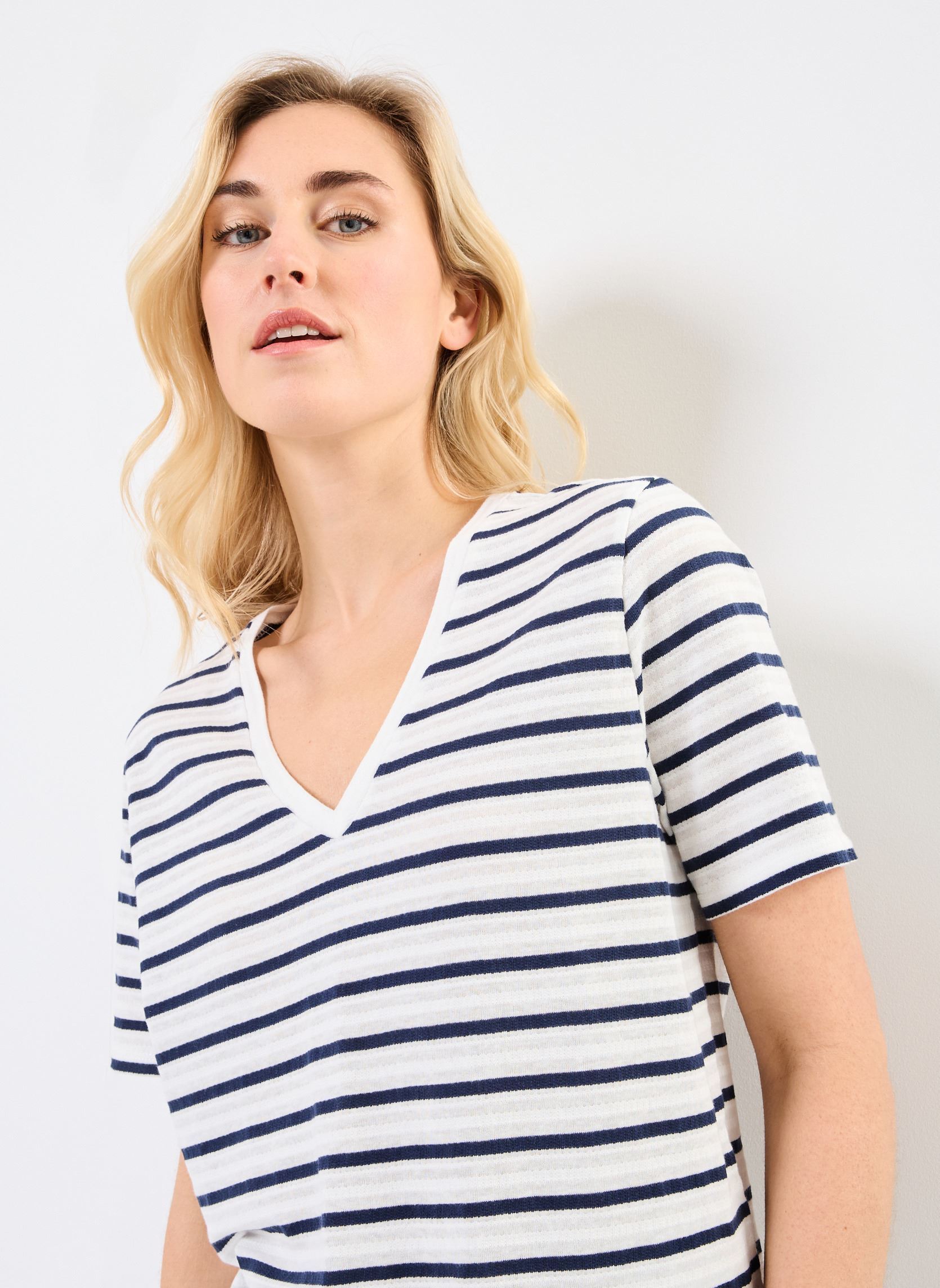 Tee-shirts manches courtes T-SHIRT MARIN femme blanc Georgia Rose Tee-shirts manches courtes T-SHIRT MARIN femme blanc CLOUD DANCER
