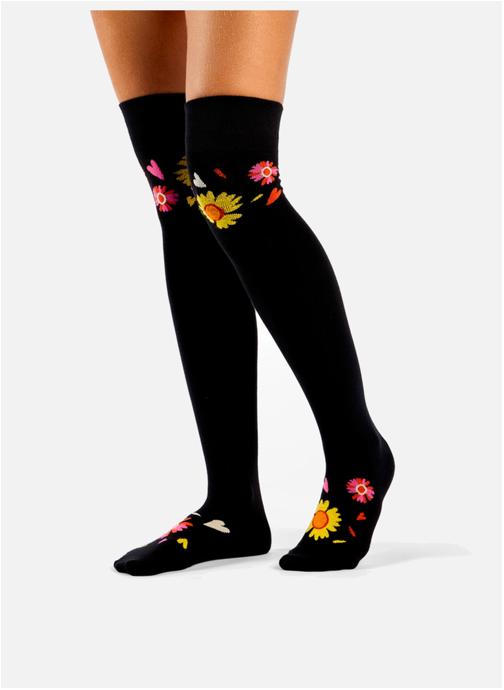 Dedoles Mi-bas Chaussettes au-dessus des genoux Je t'aime, un peu, beaucoup femme noir
