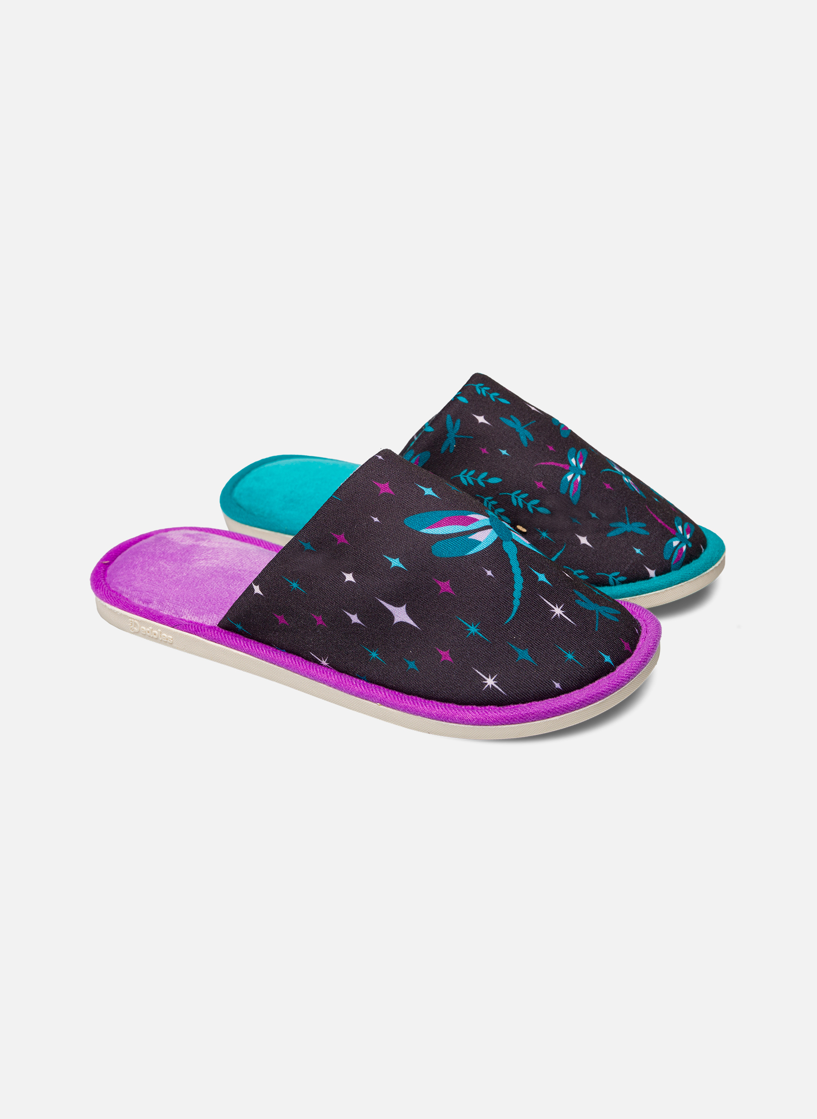 Chaussons Pantoufles Libellules dans la Nuit femme noir Dedoles Chaussons Pantoufles Libellules dans la Nuit femme noir Noir