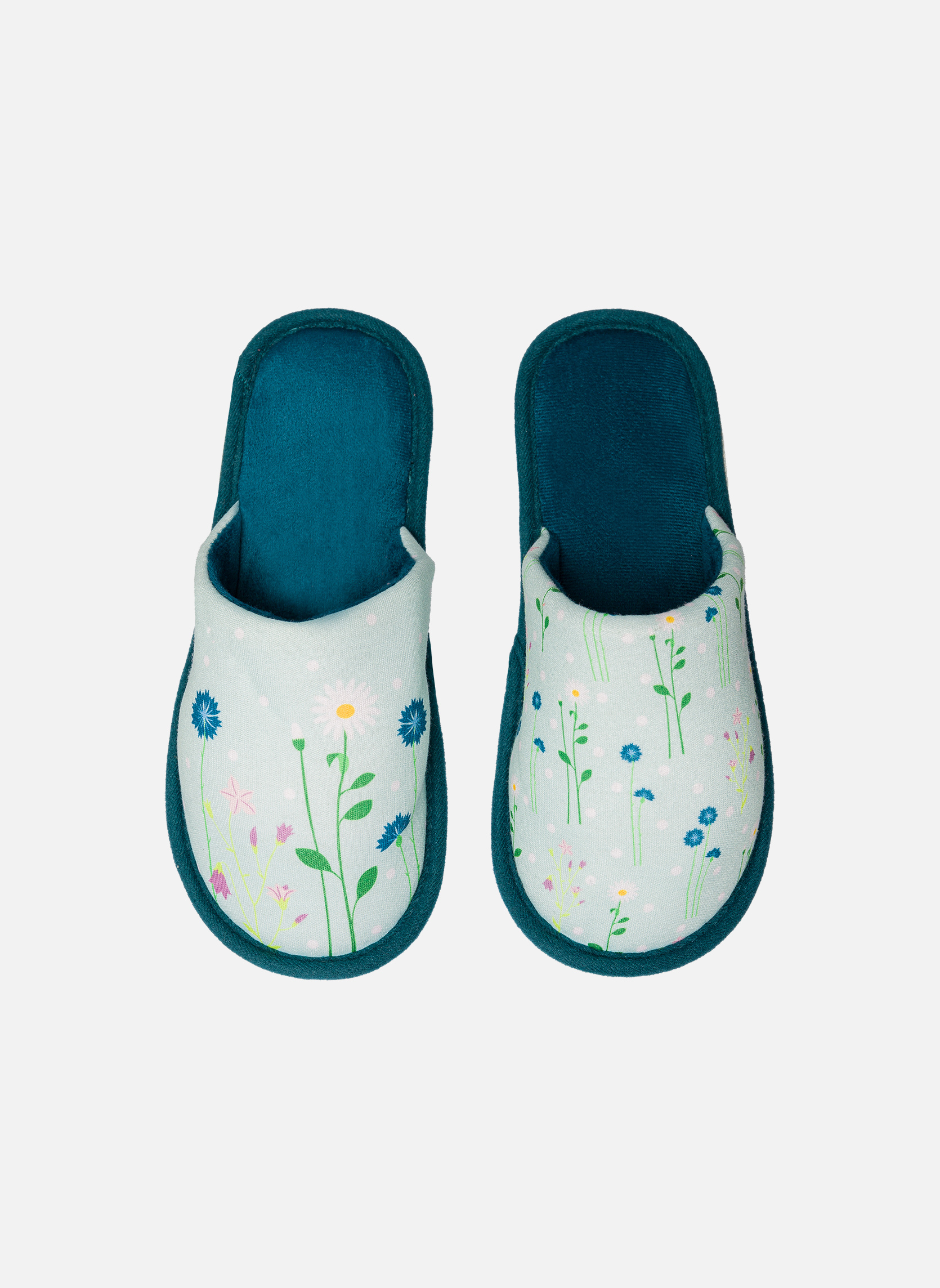 Chaussons Pantoufles Fleurs des Prés femme bleu Dedoles Chaussons Pantoufles Fleurs des Prés femme bleu Bleu