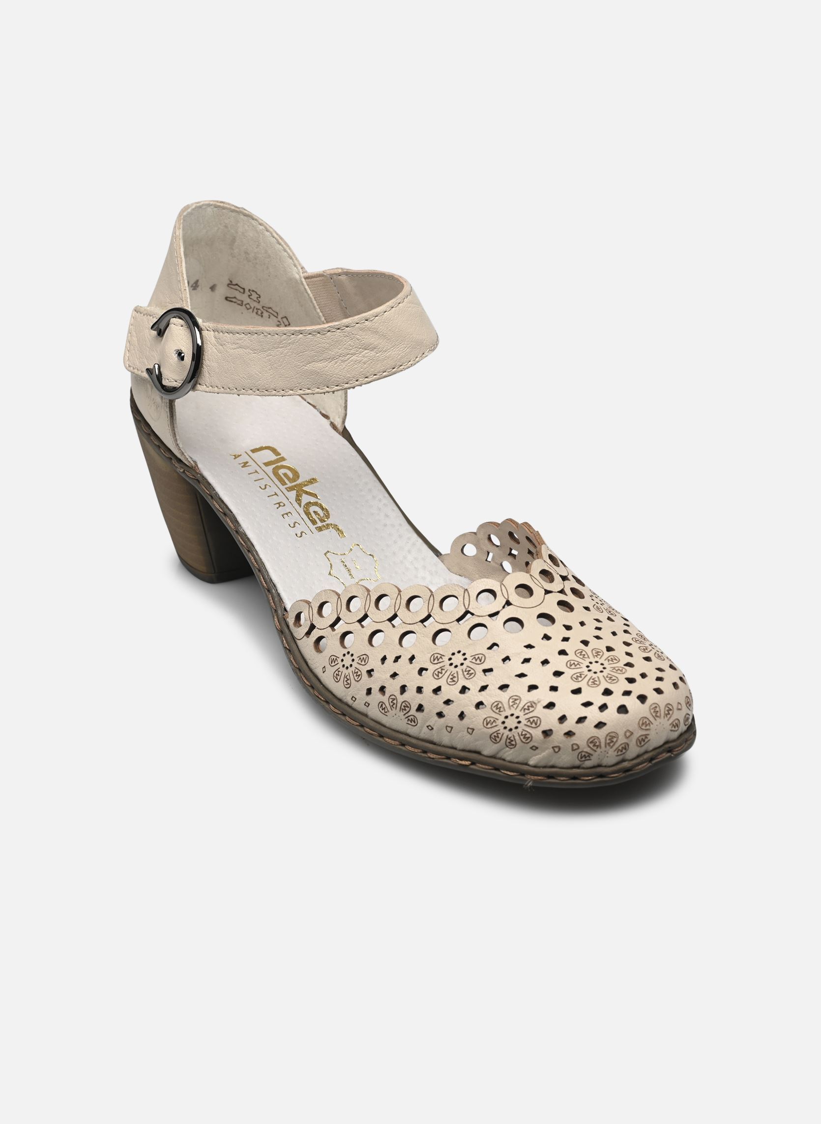 Escarpins à brides 40902 femme beige Rieker Escarpins à brides 40902 femme beige BEIGE
