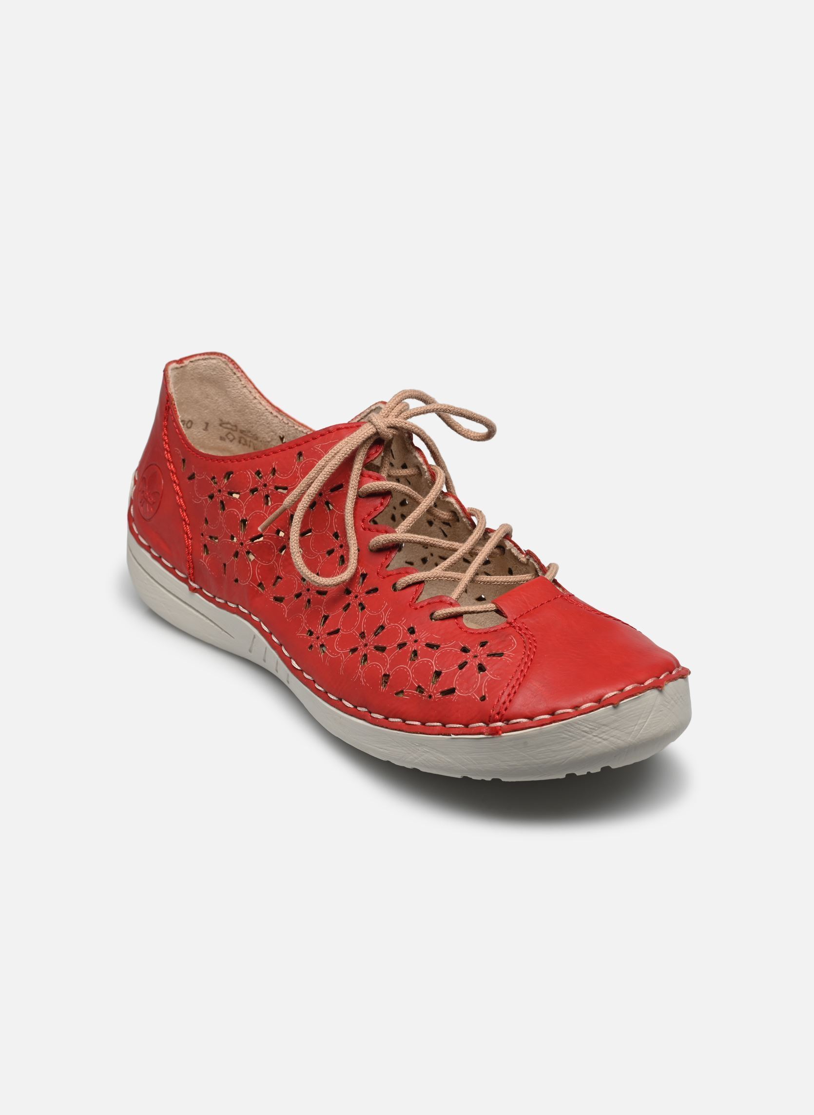 Niedrige Sneaker 52518 damen rot Rieker Niedrige Sneaker 52518 damen rot ROUGE