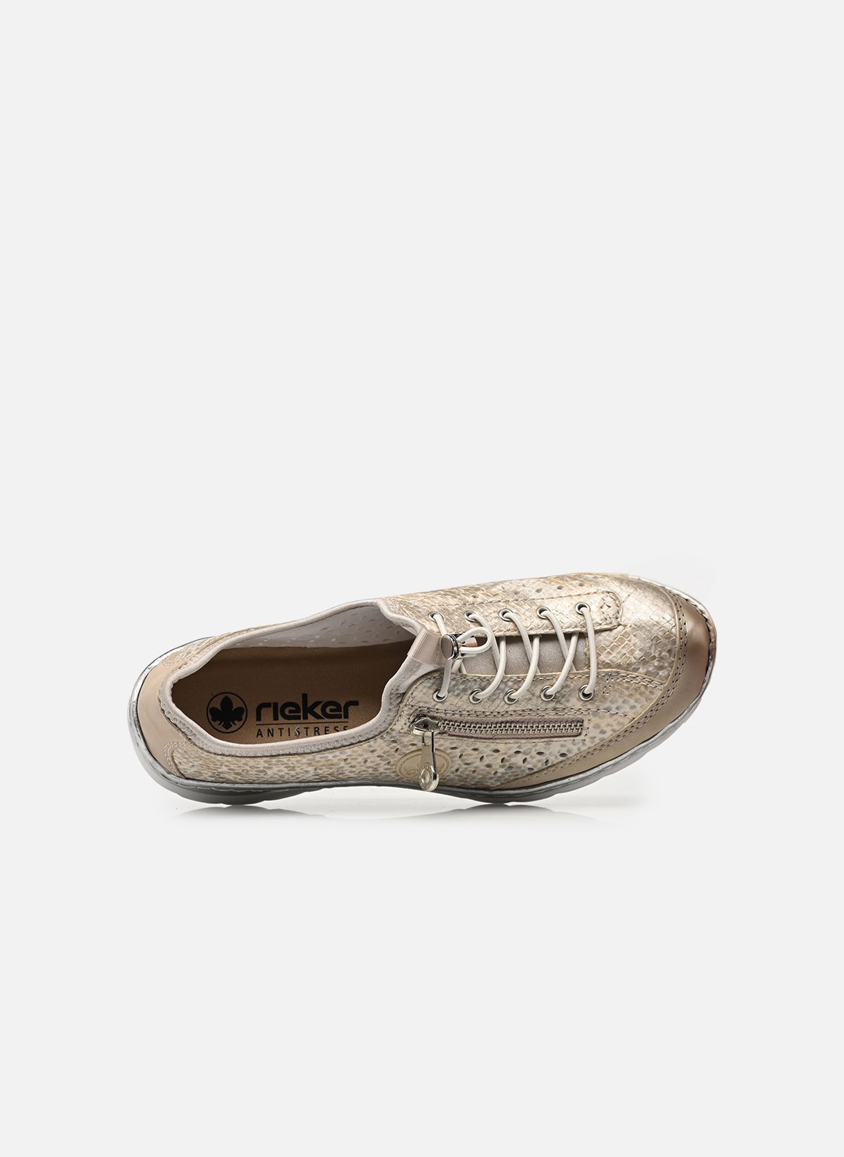 Lage sneakers L3252 dames goud en brons Rieker Lage sneakers L3252 dames goud en brons GINGER/OFFWHITE-GOLD/PERLCLOUD