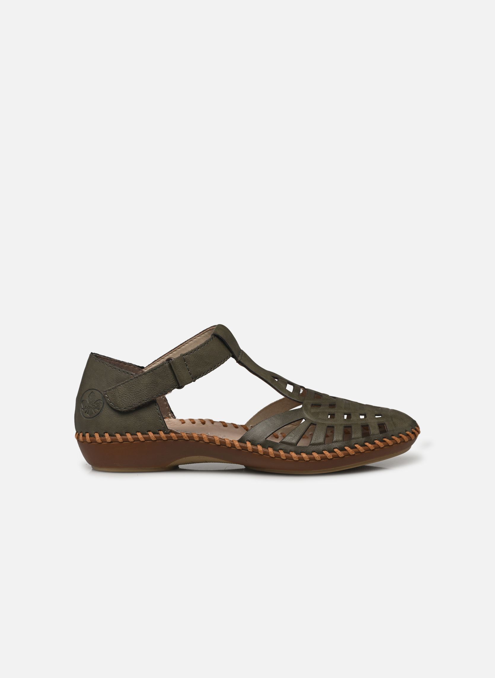 Platte sandalen M1688 dames groen Rieker Platte sandalen M1688 dames groen VERT
