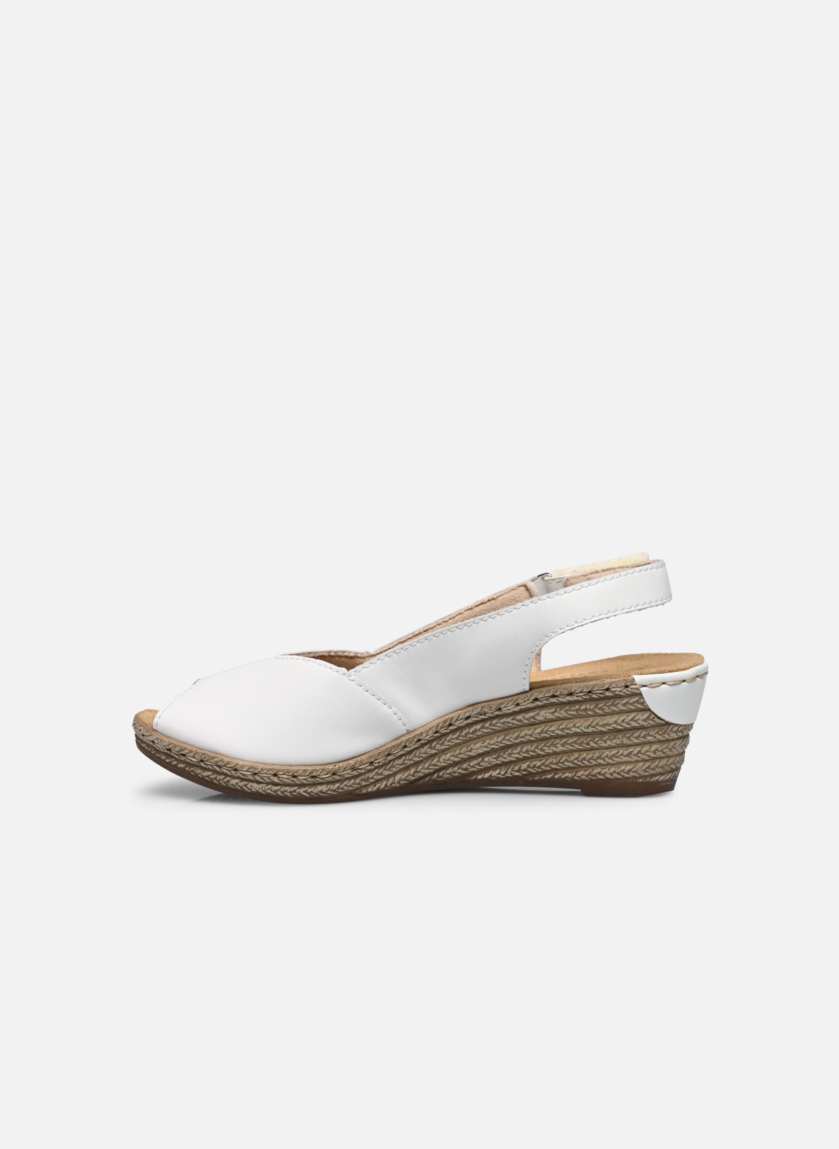 Sandales compensées et plateformes 62462 femme blanc Rieker Sandales compensées et plateformes 62462 femme blanc BLANC
