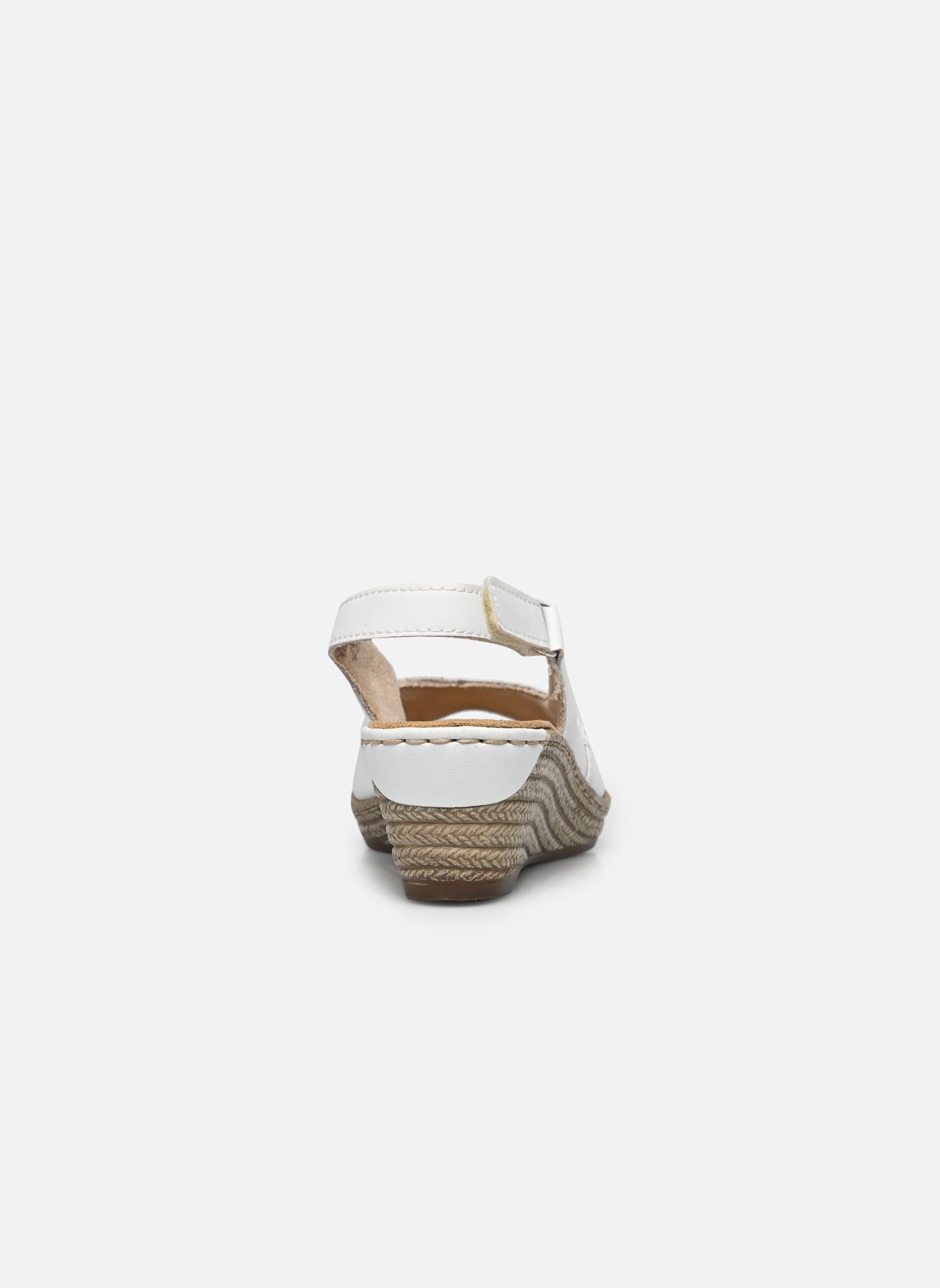 Sandales compensées et plateformes 62462 femme blanc Rieker Sandales compensées et plateformes 62462 femme blanc BLANC
