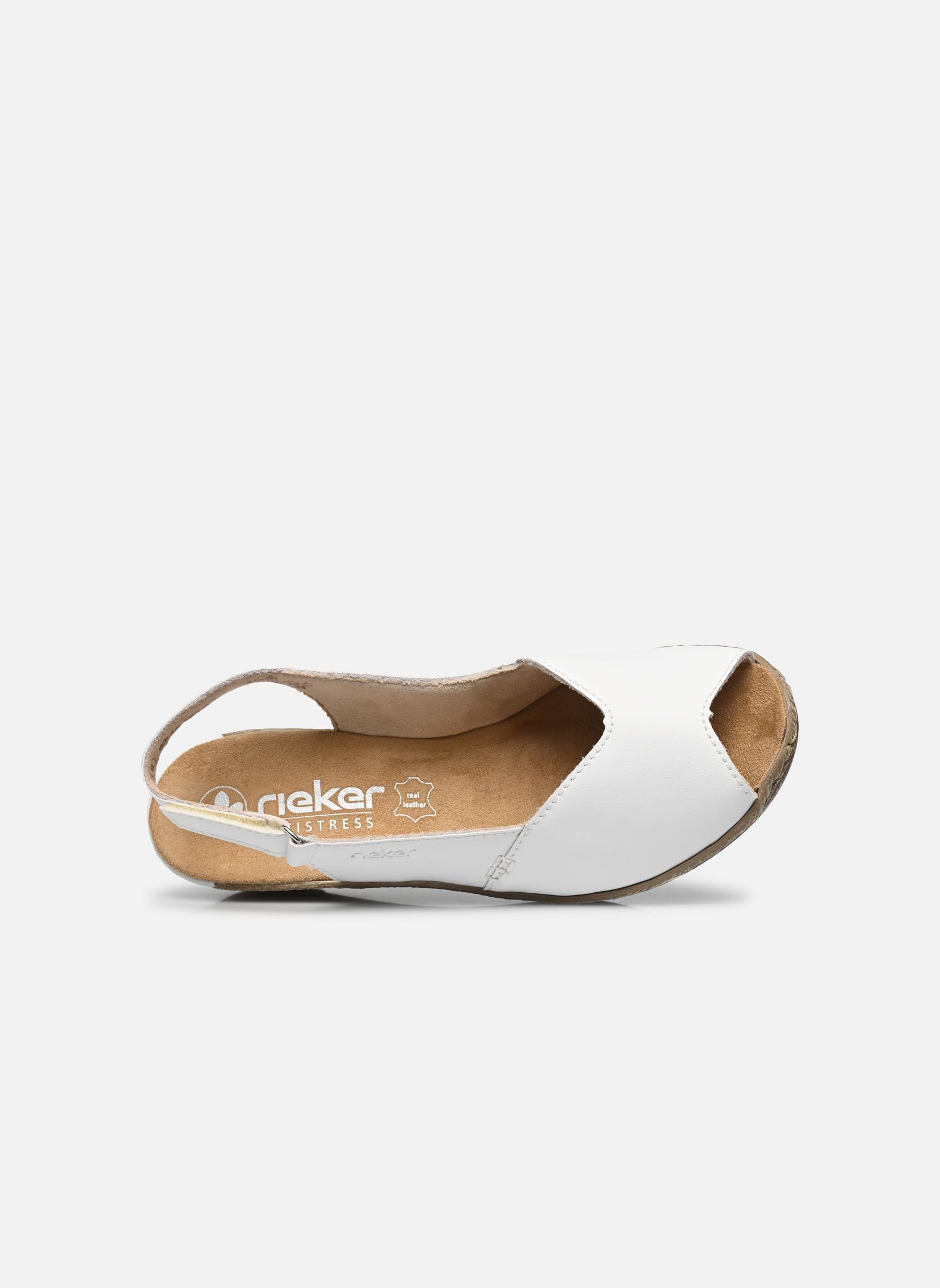 Sandales compensées et plateformes 62462 femme blanc Rieker Sandales compensées et plateformes 62462 femme blanc BLANC