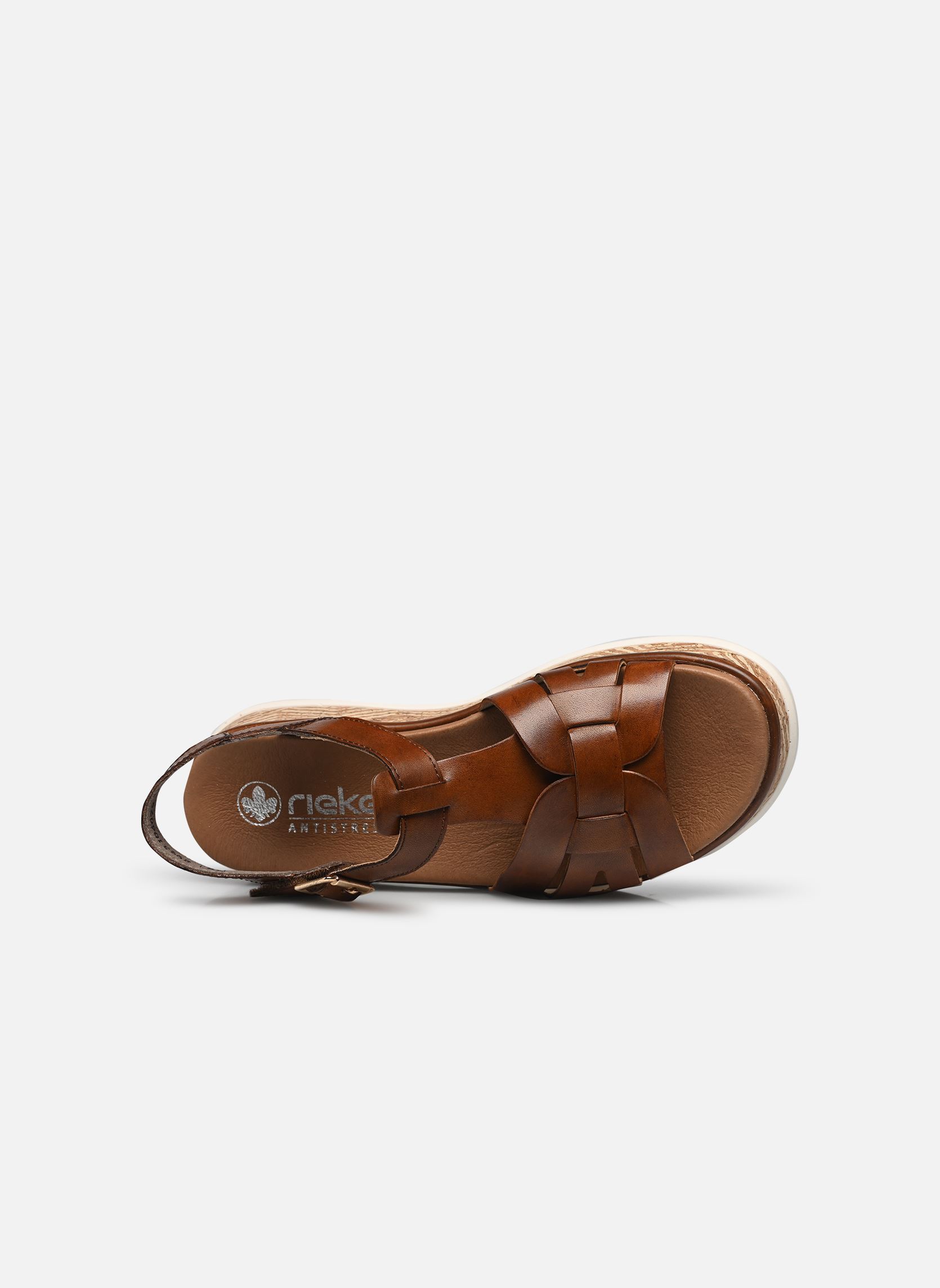 Keil- und Plateausandalen W0853 damen braun Rieker Keil- und Plateausandalen W0853 damen braun MARRON