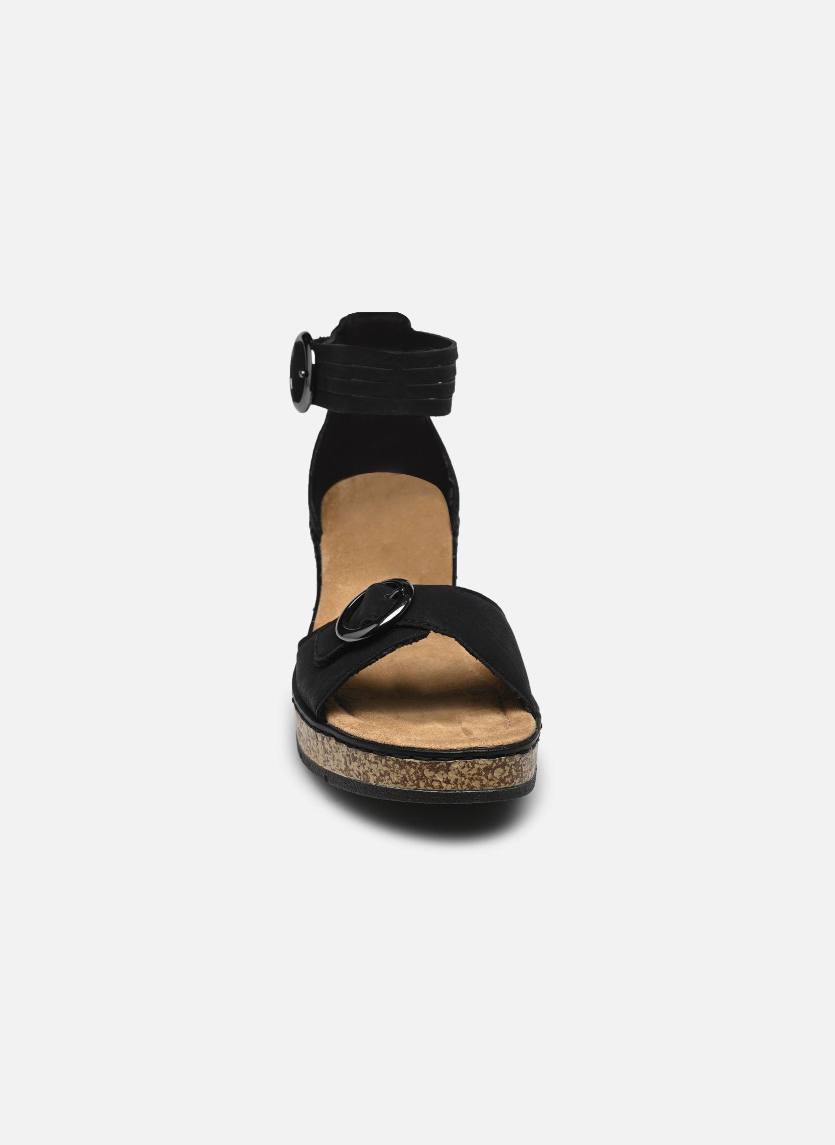 Sandales compensées et plateformes 63780 femme noir Rieker Sandales compensées et plateformes 63780 femme noir NOIR