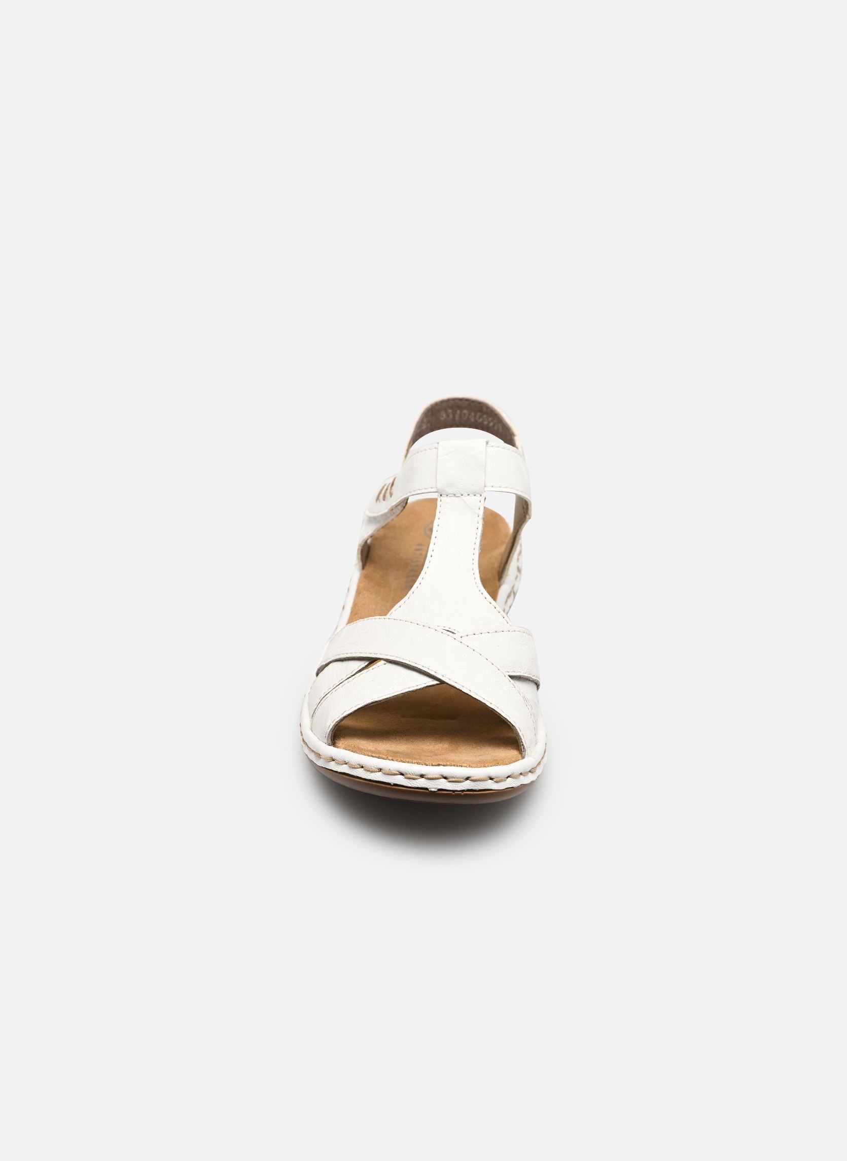 Platte sandalen 65919 dames wit Rieker Platte sandalen 65919 dames wit HARTWEISS/WEISS
