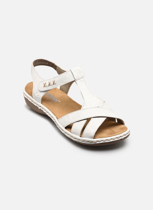 Rieker Platte sandalen 65919 dames wit