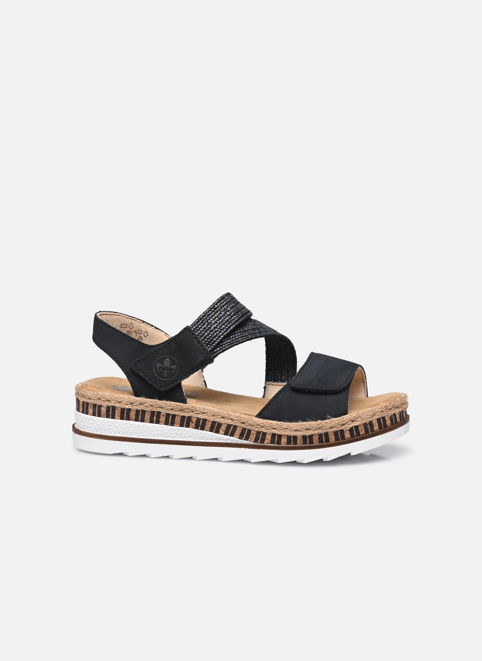 Sandalias y plataformas de cuña V7974 mujer azul Rieker Sandalias y plataformas de cuña V7974 mujer azul BLEU