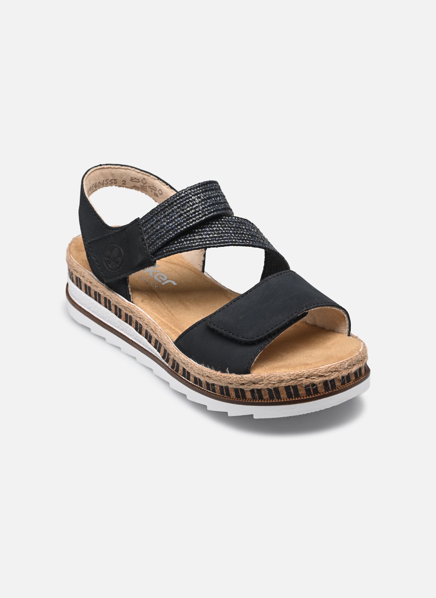 Sandalias y plataformas de cuña V7974 mujer azul Rieker Sandalias y plataformas de cuña V7974 mujer azul BLEU