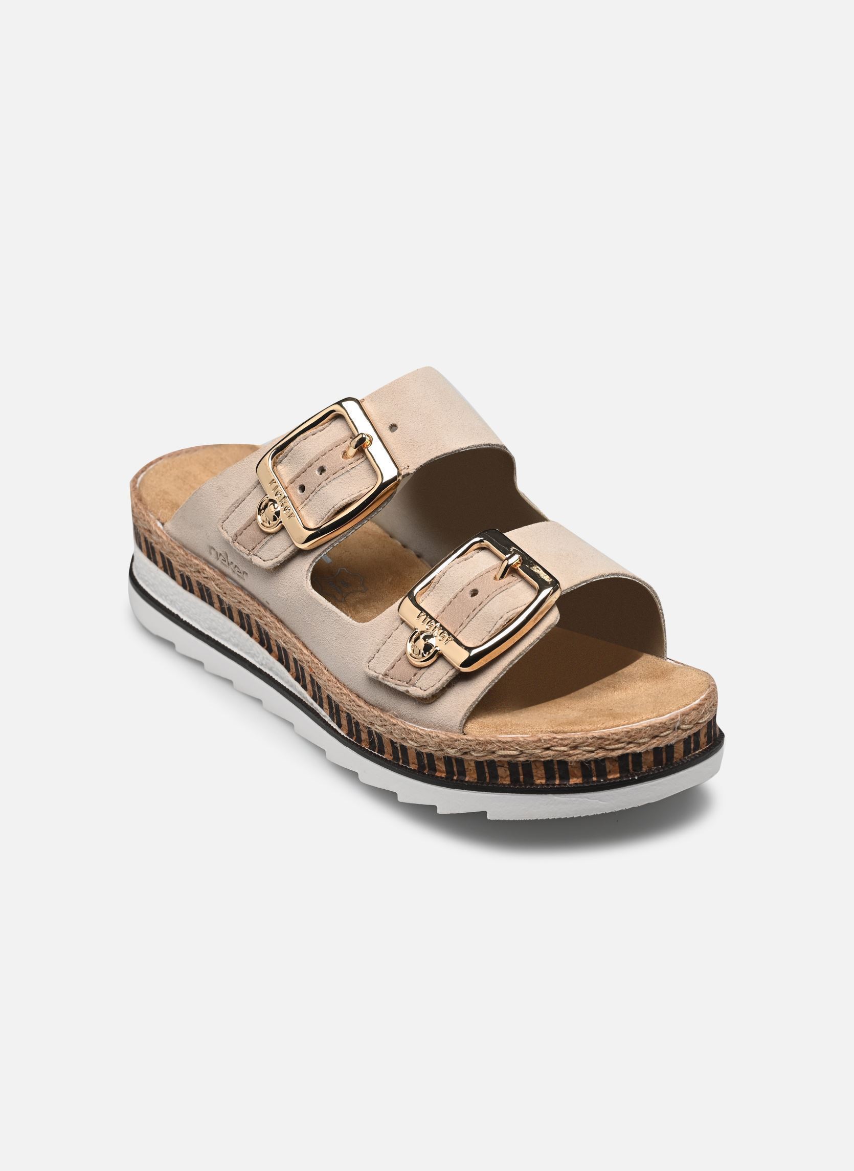 Muilen en klompen V7955 dames beige Rieker Muilen en klompen V7955 dames beige BEIGE