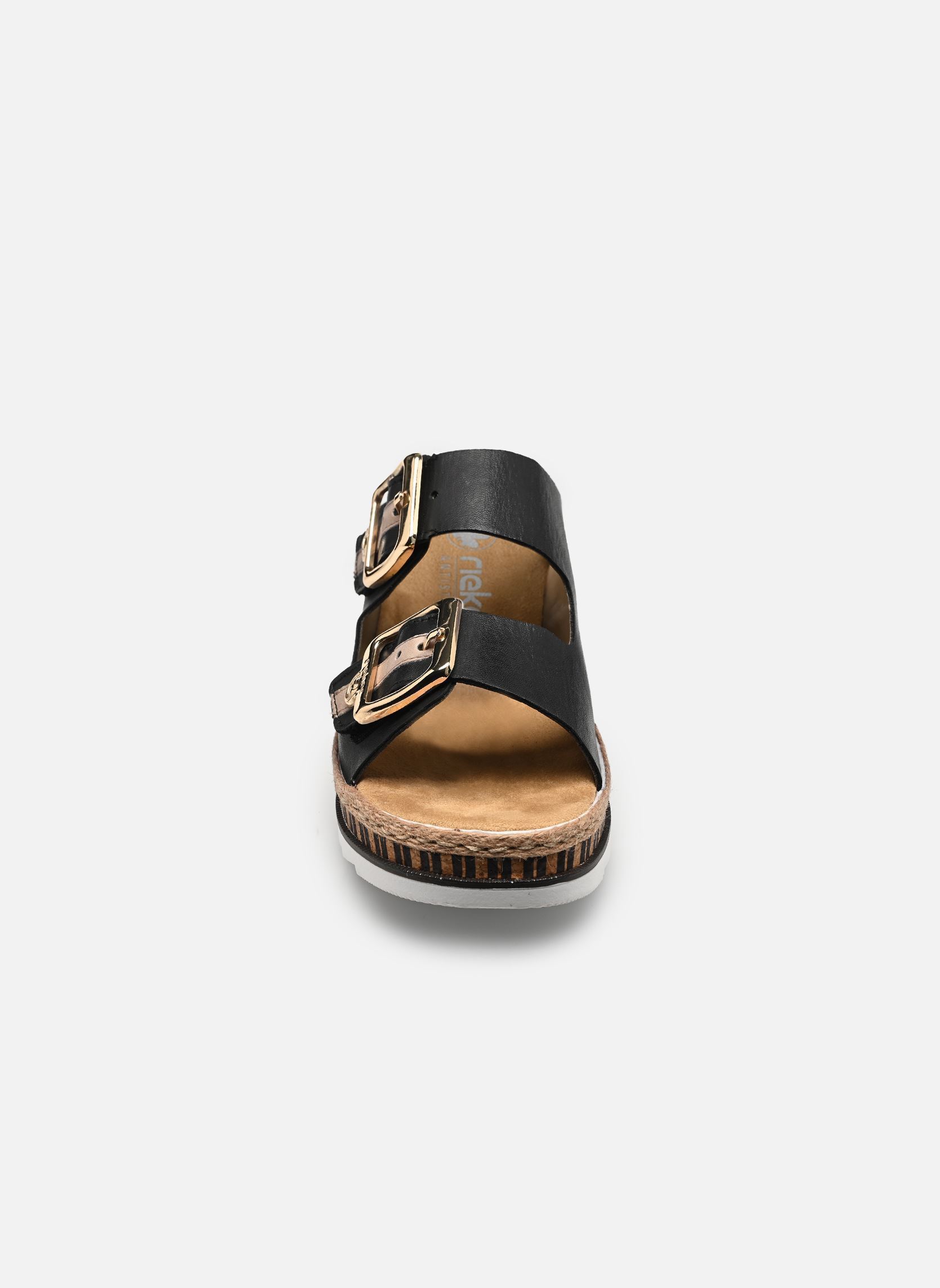 Pantoletten und Clogs V7955 damen schwarz Rieker Pantoletten und Clogs V7955 damen schwarz SCHWARZ/NUDE