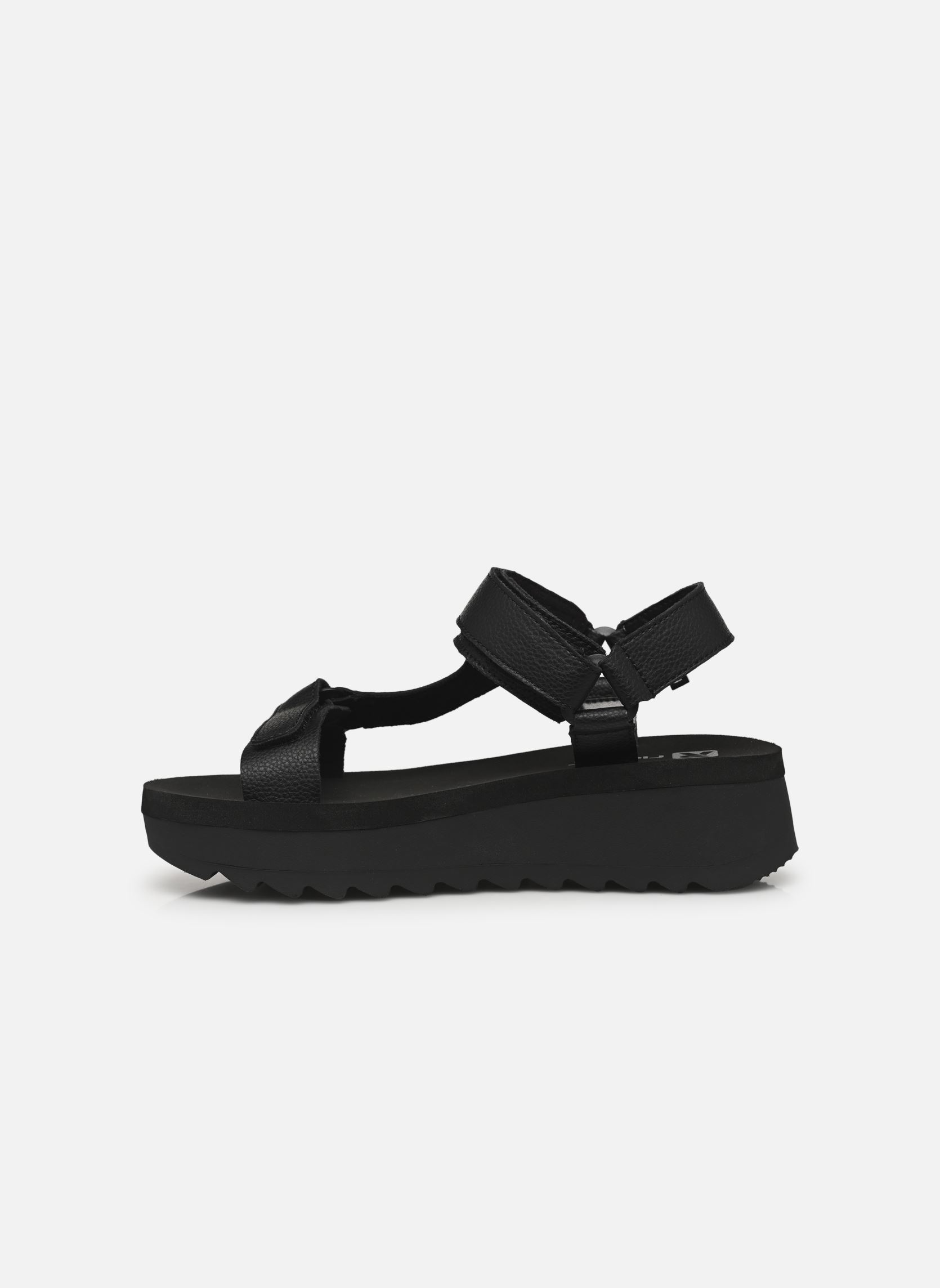 Sandalen met sleehak en plateau W3051 dames zwart Rieker Sandalen met sleehak en plateau W3051 dames zwart NOIR