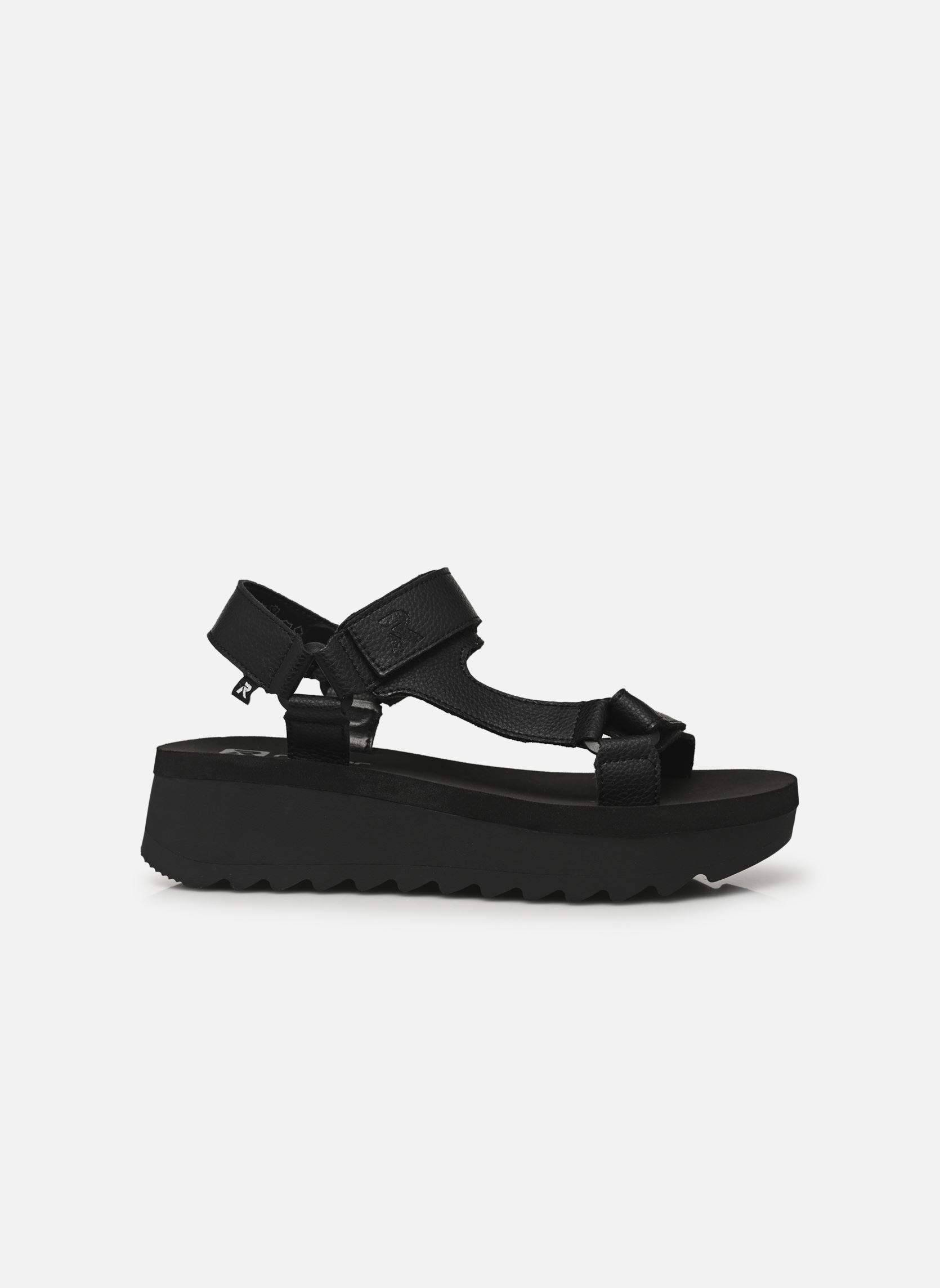Sandalen met sleehak en plateau W3051 dames zwart Rieker Sandalen met sleehak en plateau W3051 dames zwart NOIR
