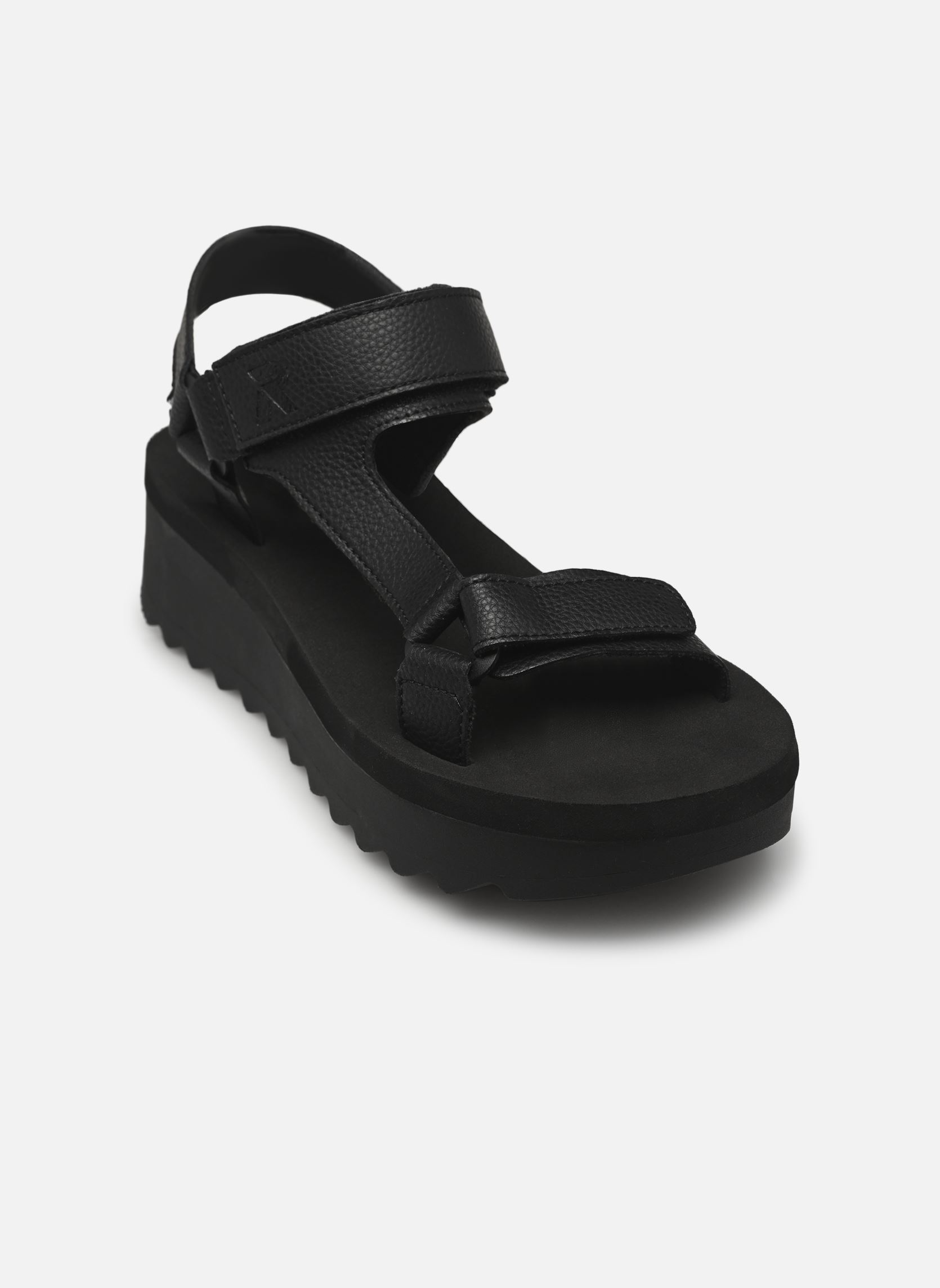 Sandalen met sleehak en plateau W3051 dames zwart Rieker Sandalen met sleehak en plateau W3051 dames zwart NOIR