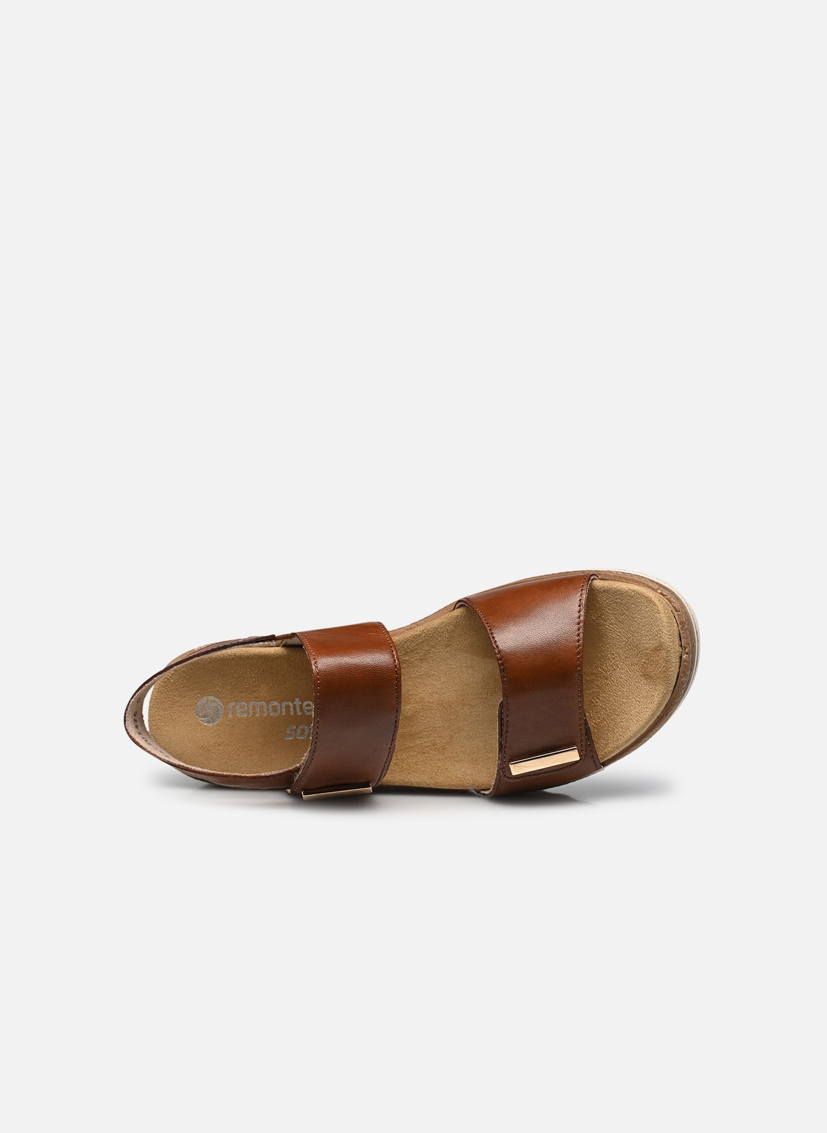Sandalias y plataformas de cuña D0Q59 mujer marrón Remonte Sandalias y plataformas de cuña D0Q59 mujer marrón MARRON