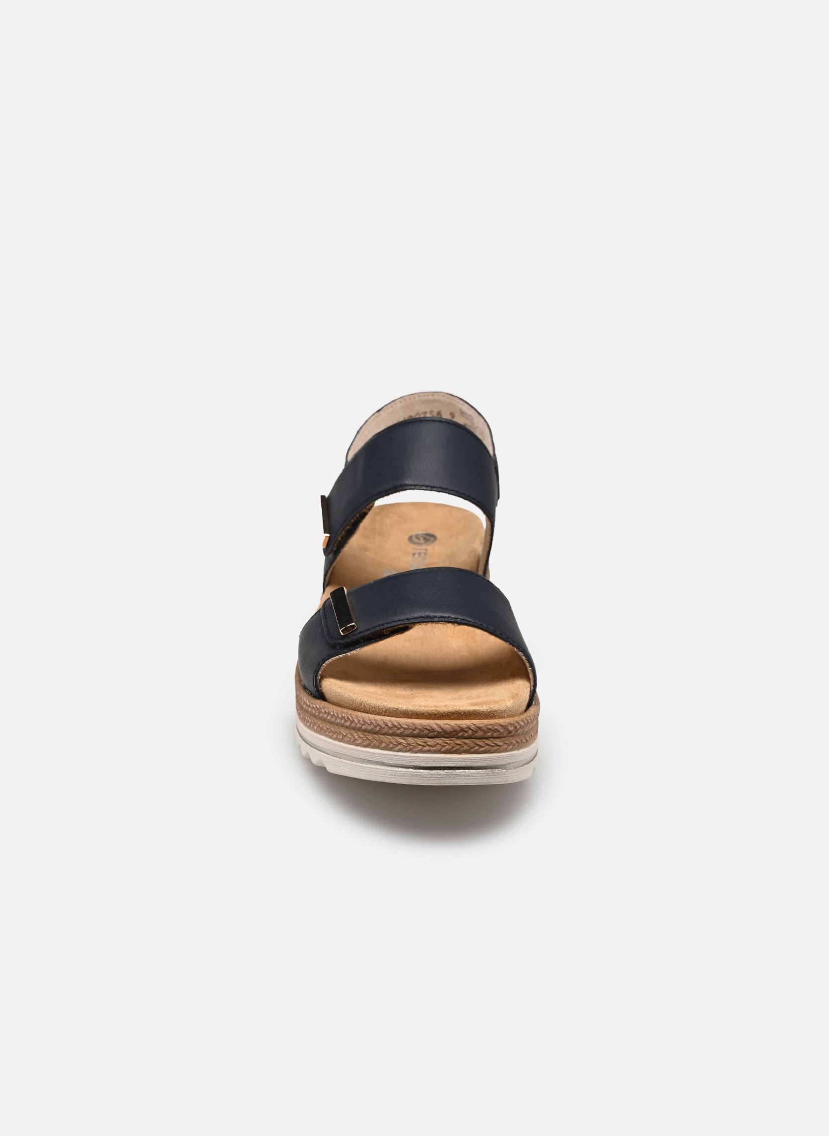 Sandalen met sleehak en plateau D0Q59 dames blauw Remonte Sandalen met sleehak en plateau D0Q59 dames blauw PAZIFIK