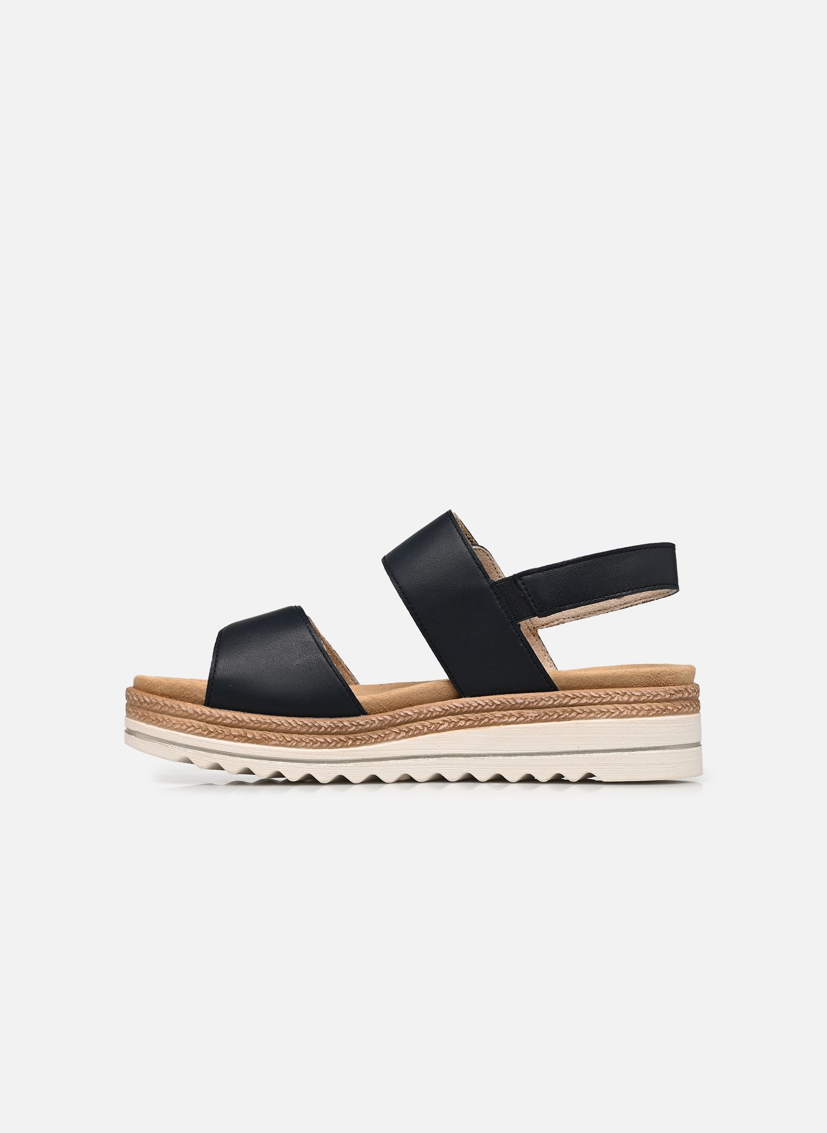 Sandalen met sleehak en plateau D0Q59 dames blauw Remonte Sandalen met sleehak en plateau D0Q59 dames blauw PAZIFIK